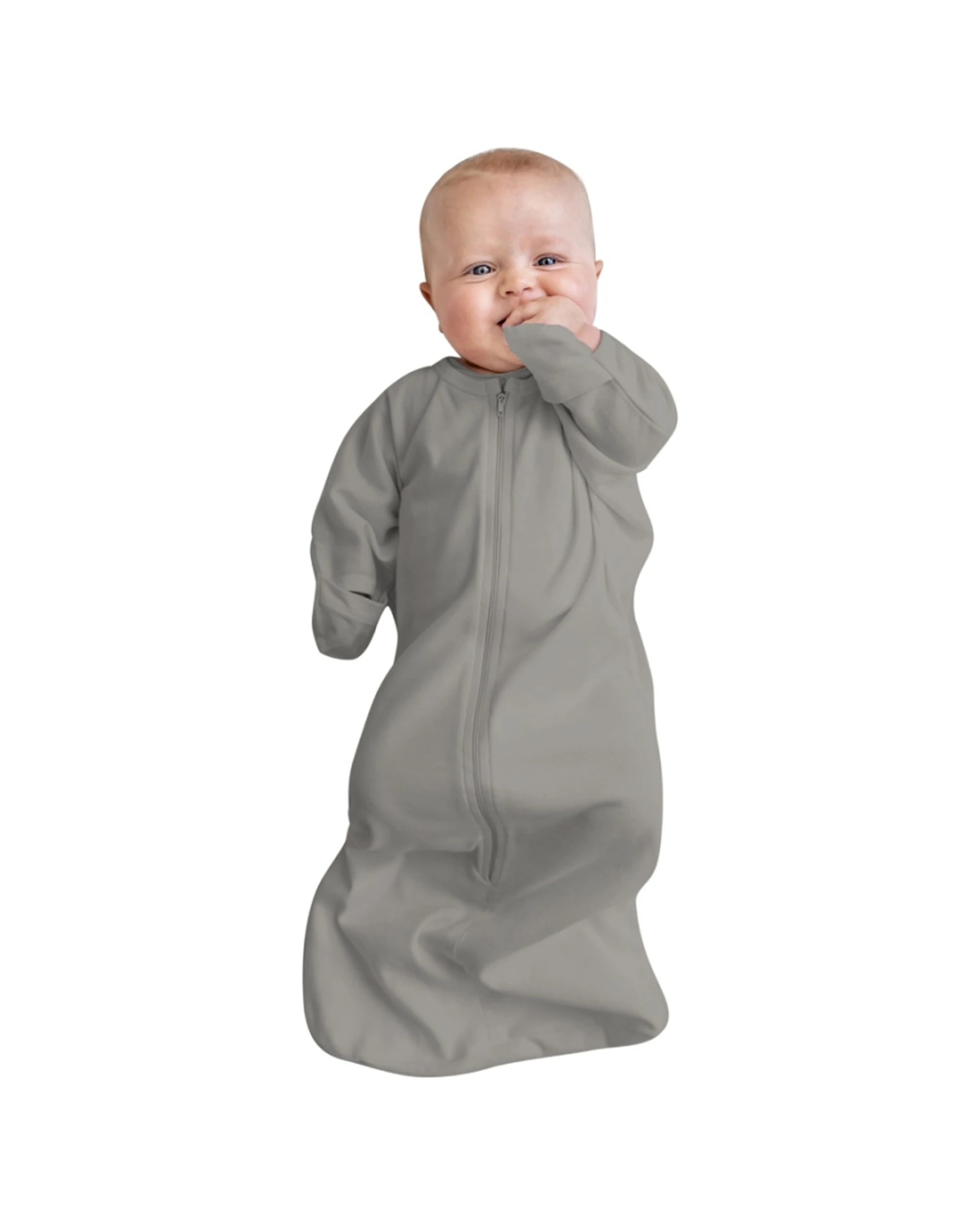 1 Baby Studio All-In-One Swaddlebag Breathable Bamboo 0.5 Tog Warm - Grey, 1 of 7