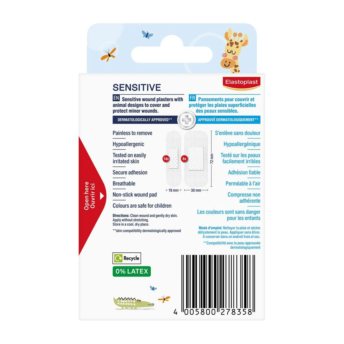 2 Elastoplast Sensitive Kids Plaster 20 Pack, 2 of 2