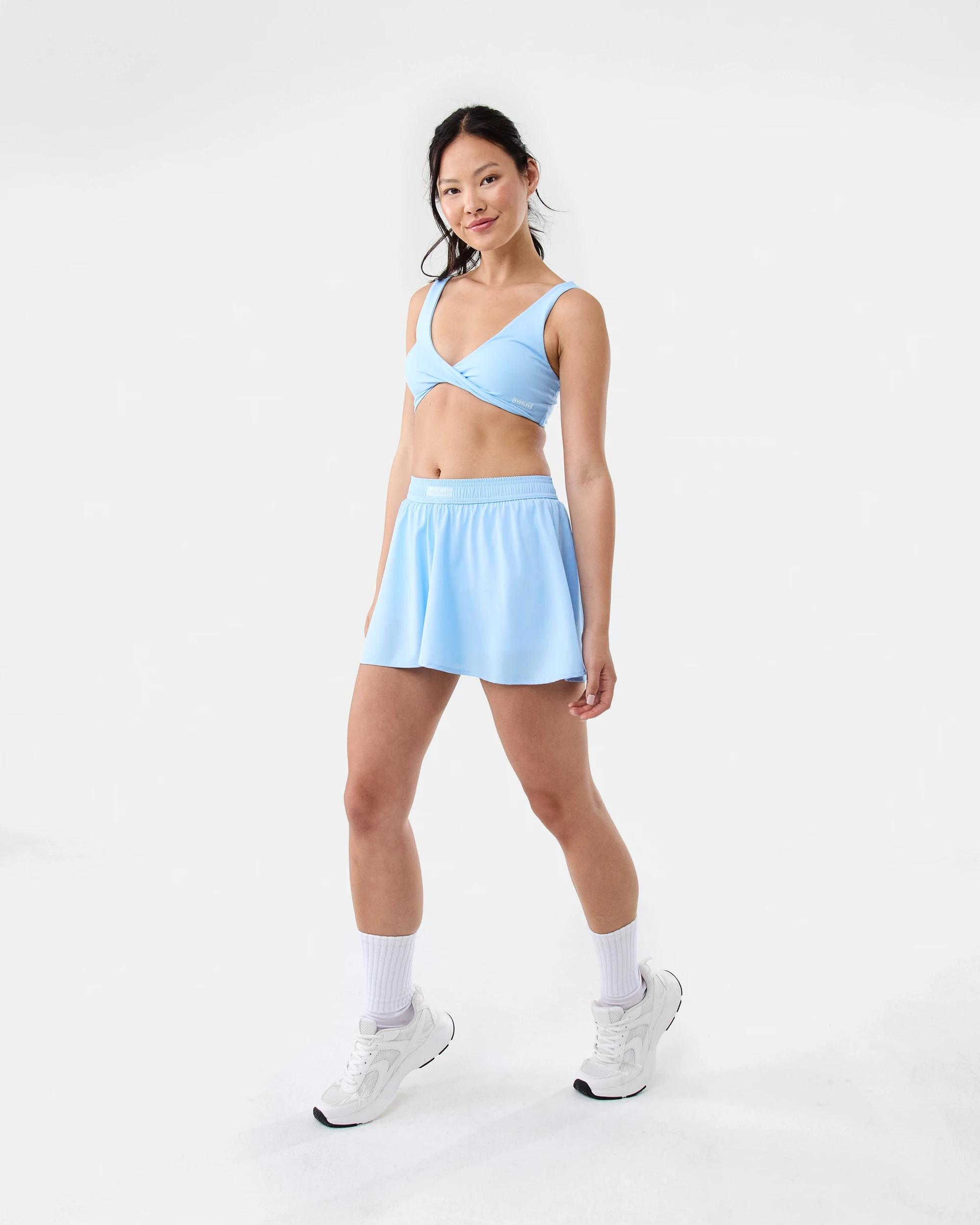 3 Everlast Womens Twist Front Crop Top Blue Chalk, 3 of 7