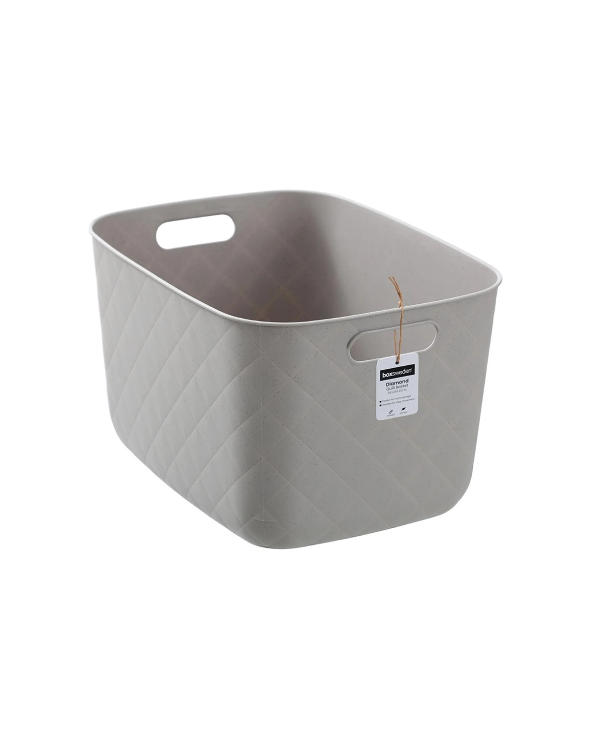 1 Boxsweden Diamond Quilted Home Storage Basket Large 38x28x22cm - Multi, 1 of 7