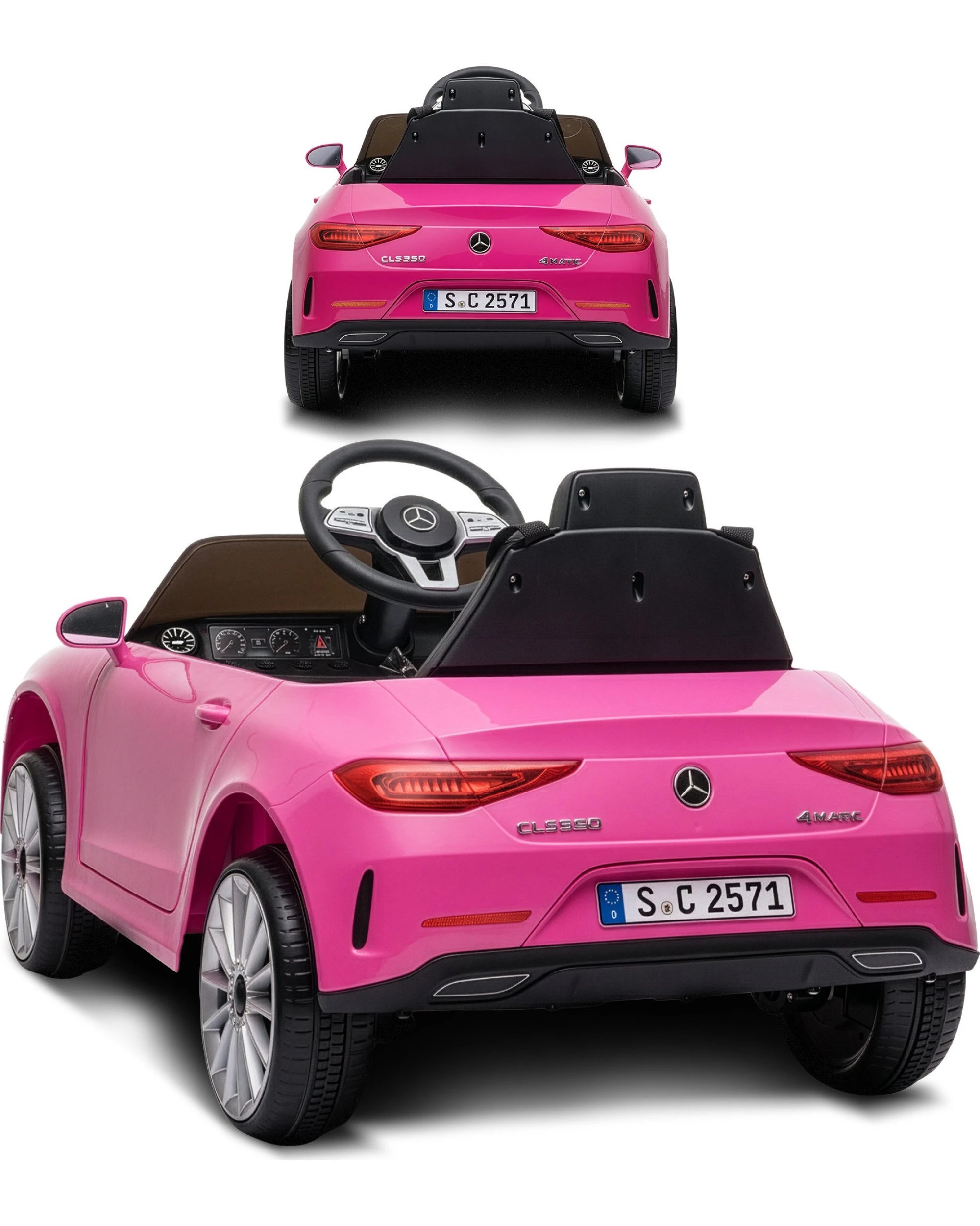 3 Kahuna Mercedes Benz CLS 350 Kids Electric Ride On Car with Remote Control - Pink - Pink, 3 of 6