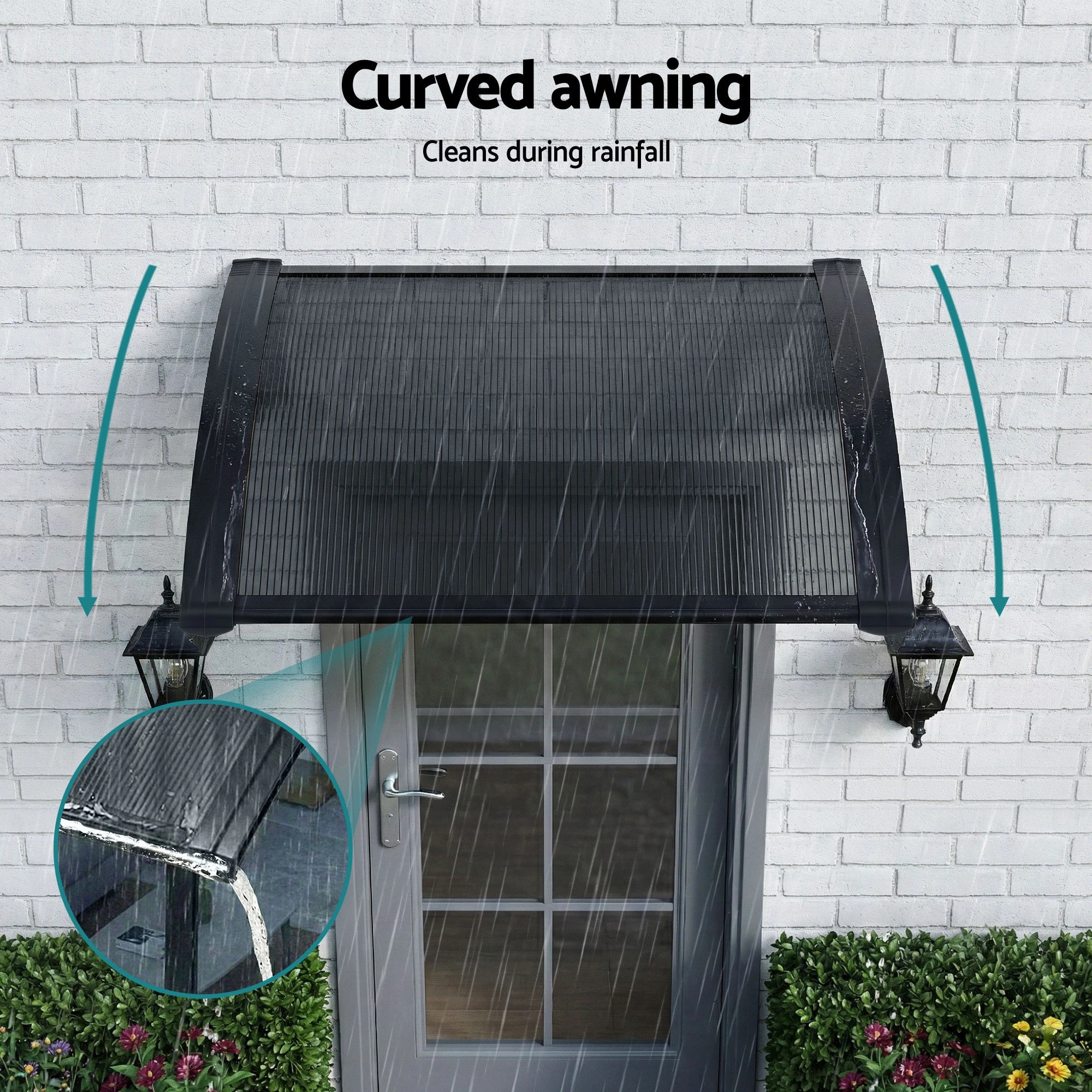 5 Instahut Window Awning Drainage 0.6mx0.6m Outdoor - Multi, 5 of 8