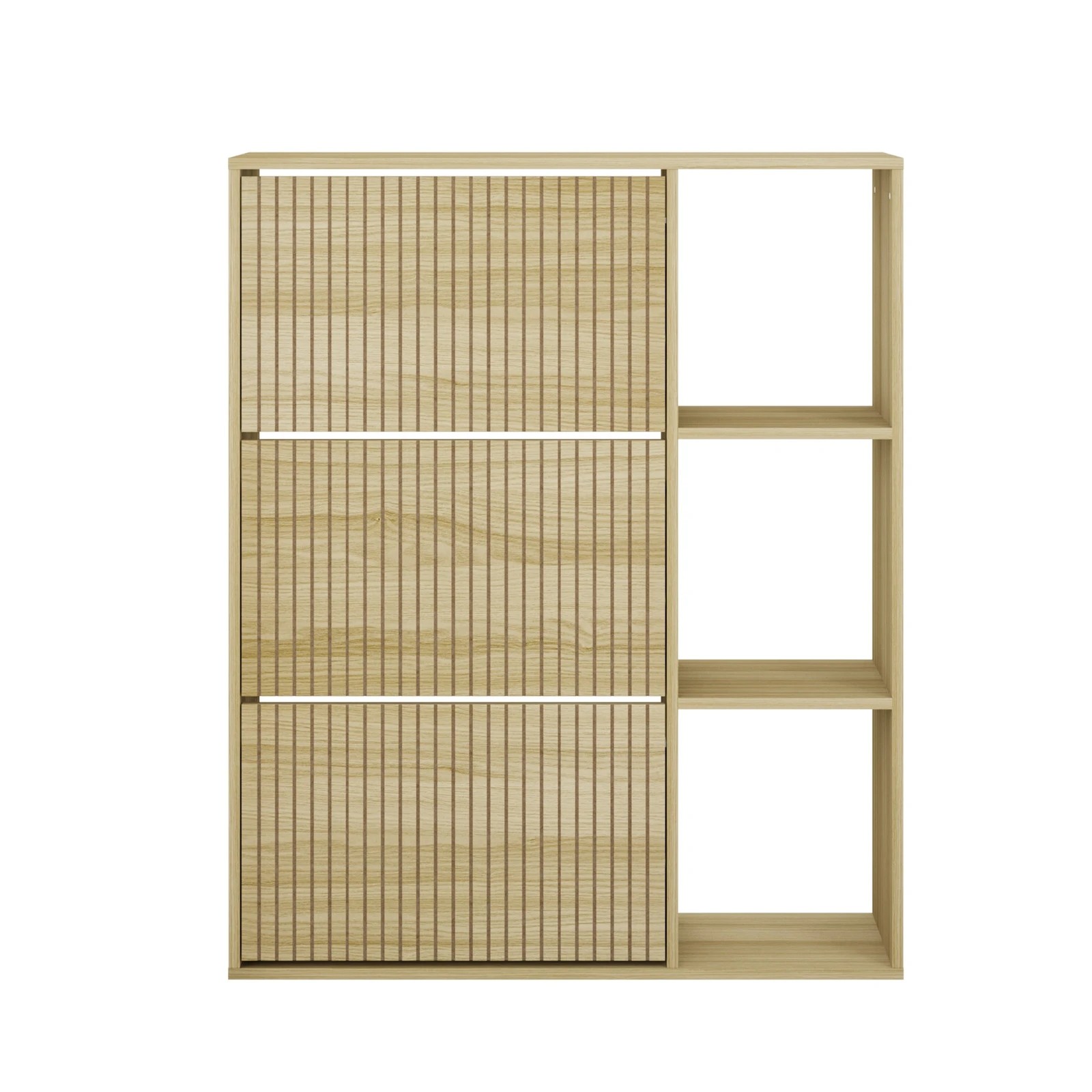 7 Oikiture Shoe Rack Storage Cabinet With Display Shelves Organiser
 - Natural, 7 of 8