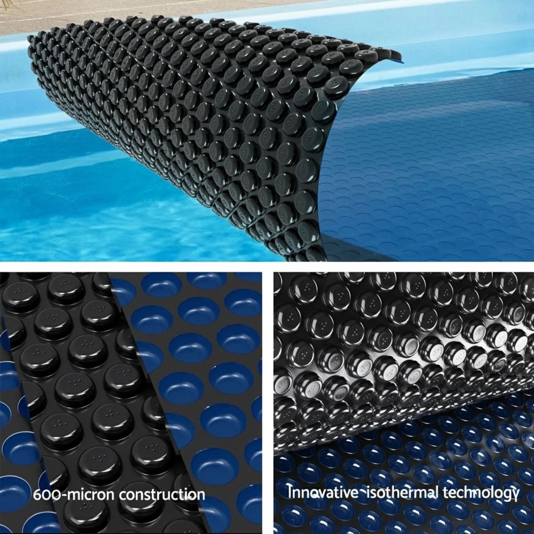 5 Aquabuddy Pool Cover 600 Micron 8.5x4.2m Swimming Pool Solar Blanket - Multi, 5 of 6