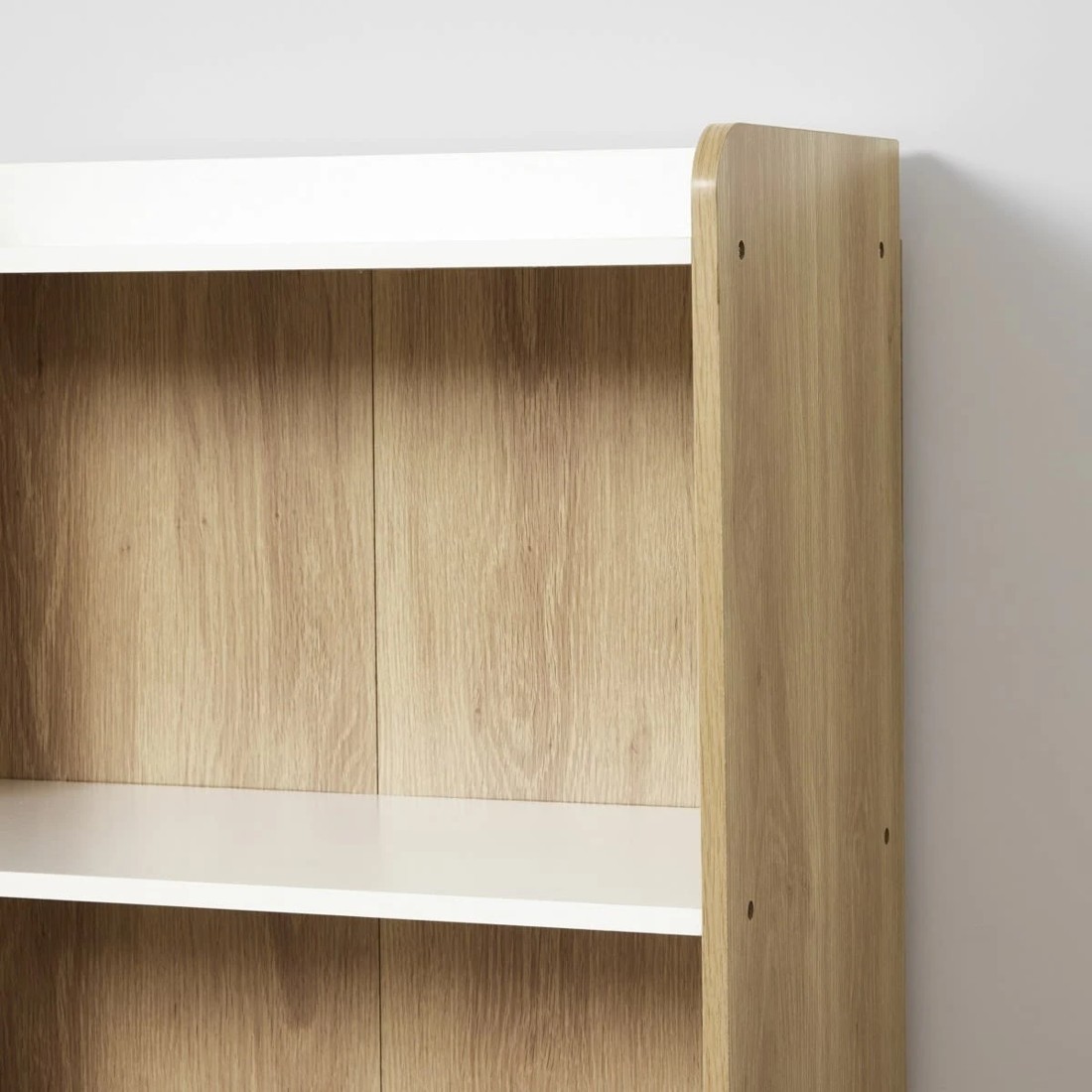 7 Oak Look and White Shelf with Cupboard, 7 of 9