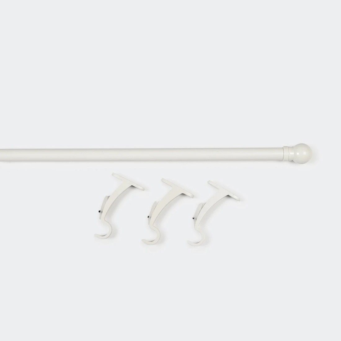 2 Extendable Curtain Rod Set - White, 2 of 3