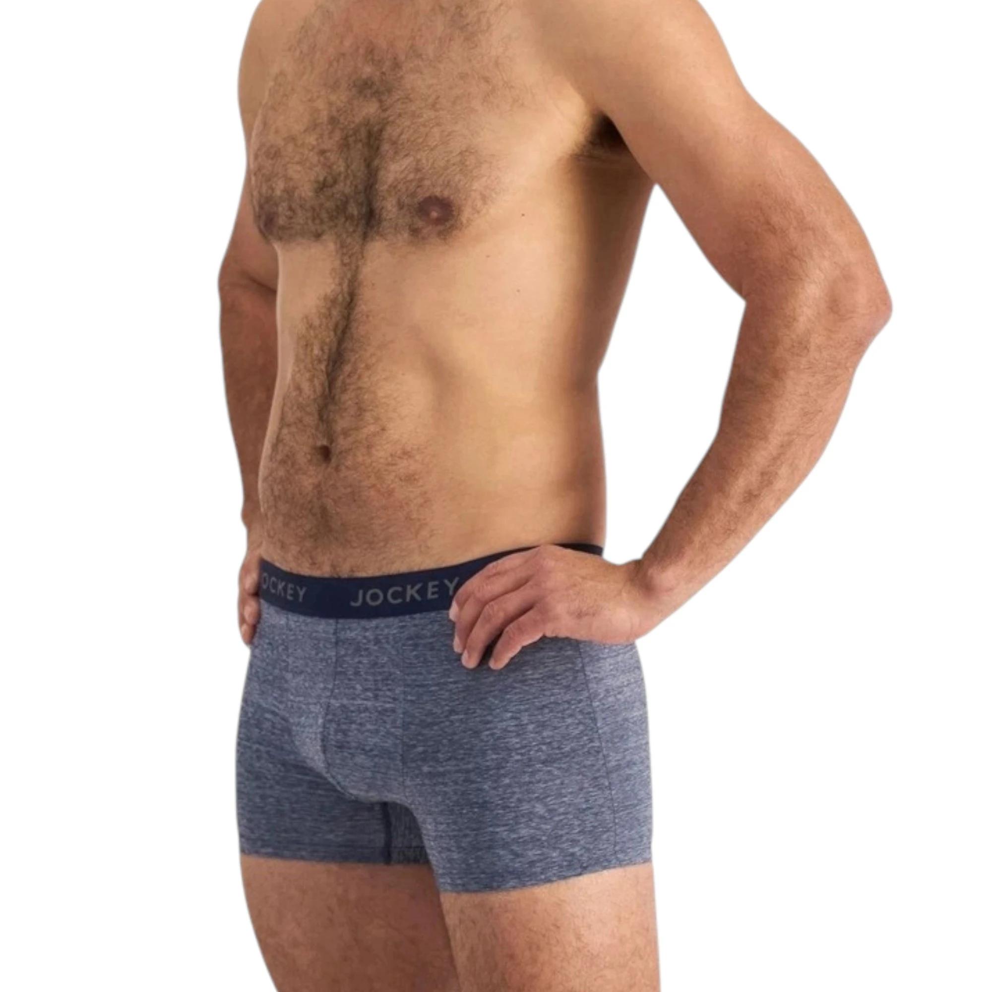 5 Jockey 6 Pack Mens Comfort Classics Microfibre Trunks Navy Marle Underwear NAVY MARLE, 5 of 7