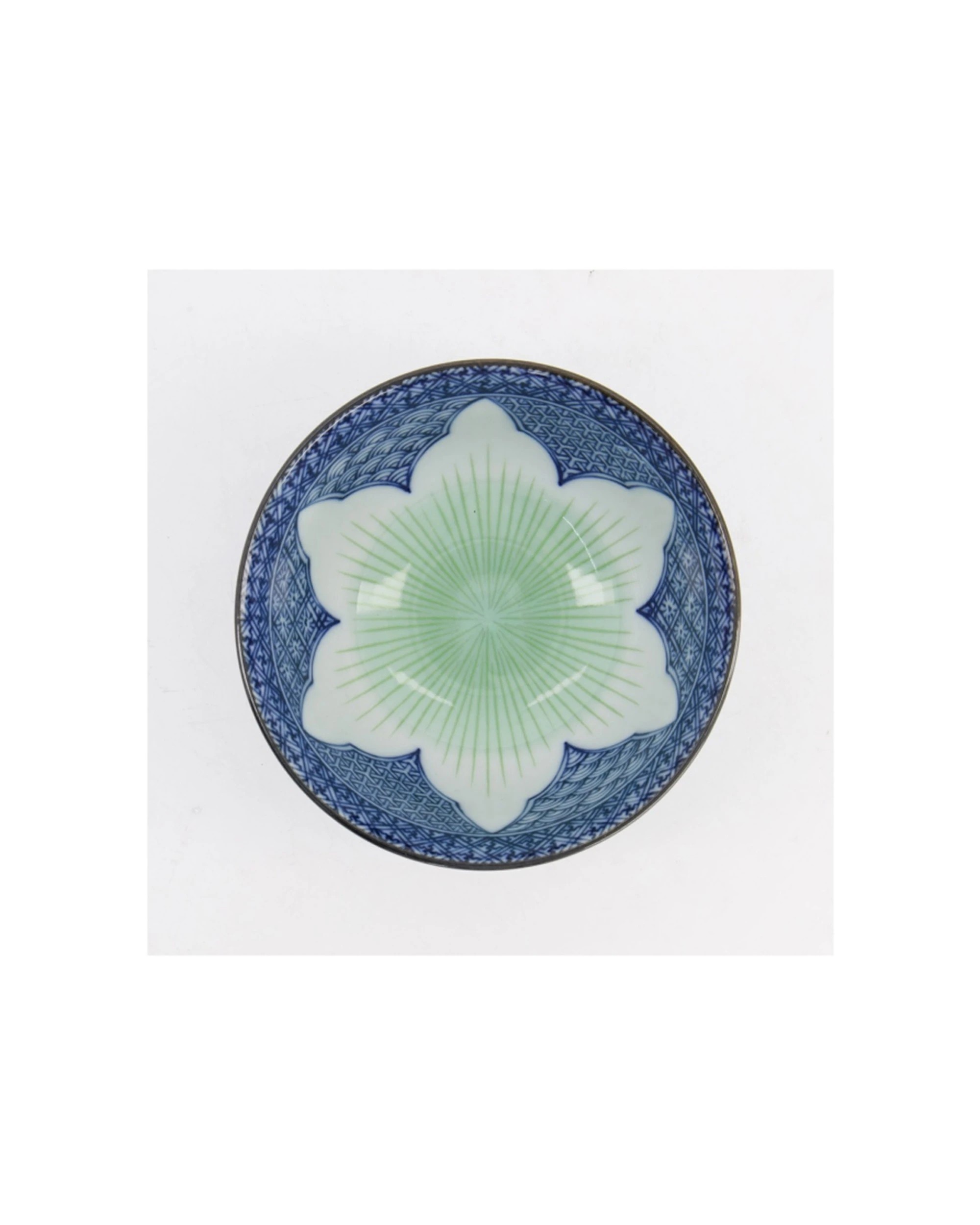 2 Tokyo Design Studio Lily Flower Tayo Small Bowl 13.5x8cm Porcelain - Blue, 2 of 2