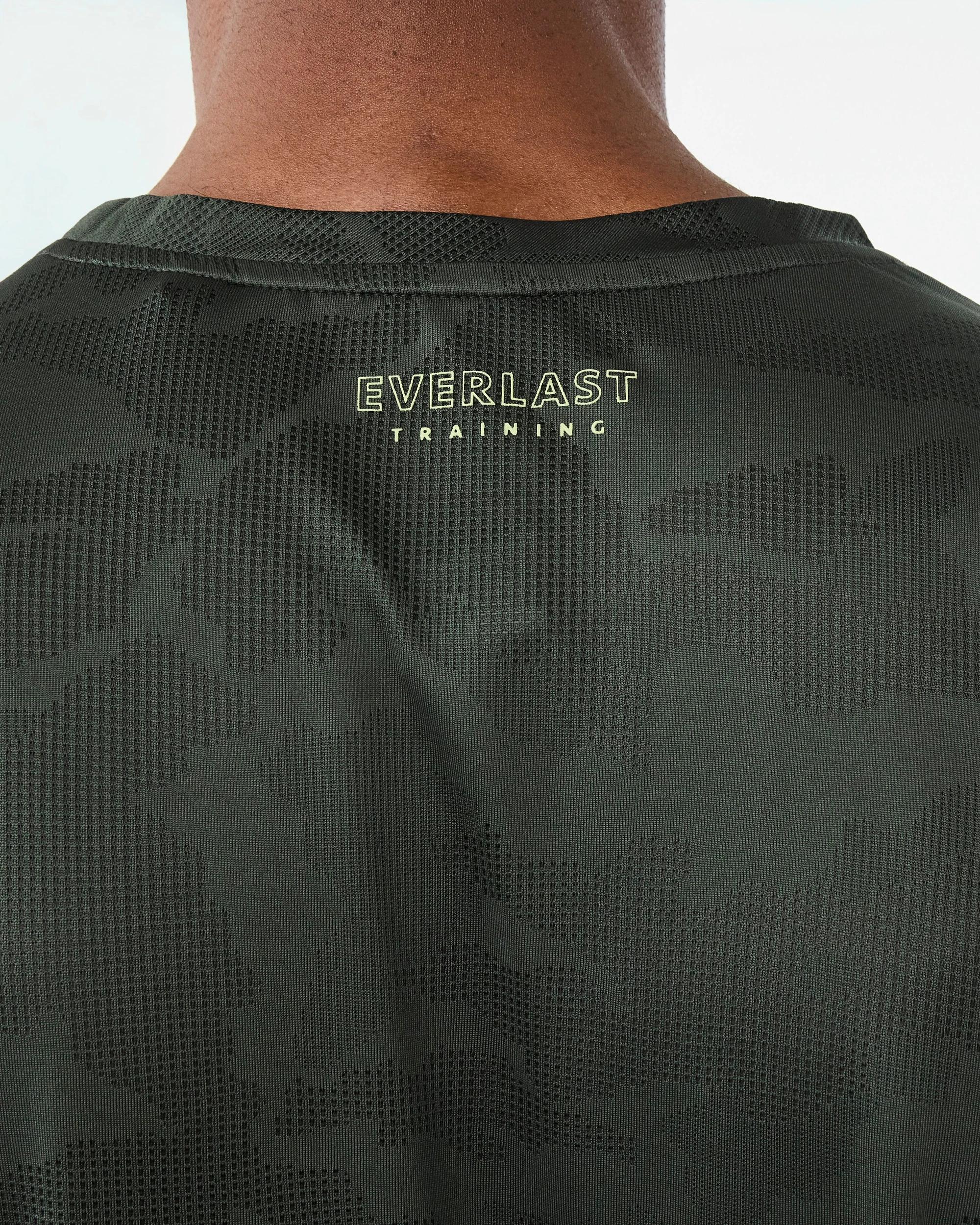 6 Everlast Mens Evertech Jaquard Training T-shirt Green Camo, 6 of 7