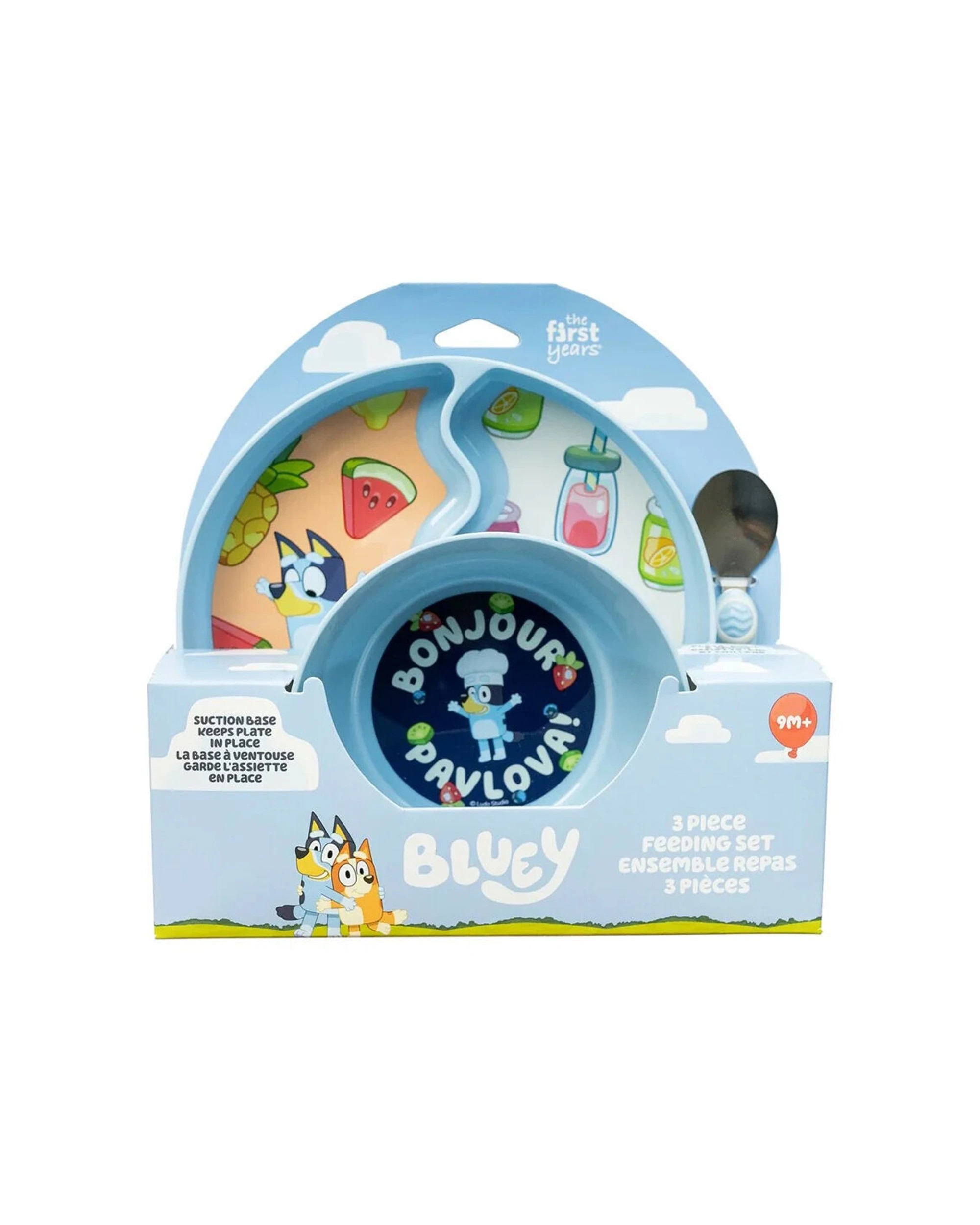 2 The First Years Bluey Toddler Feeding Set With Bowl Plate Spoon BPA Free 2x 3pc - Multi, 2 of 6