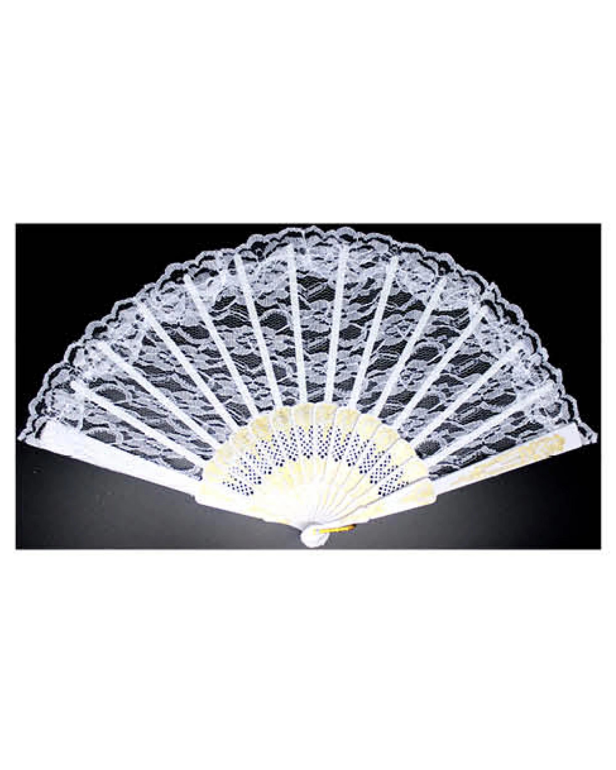1 BR Costumes Hand Folding Lace Fan for Weddings and Parties, 1 of 3
