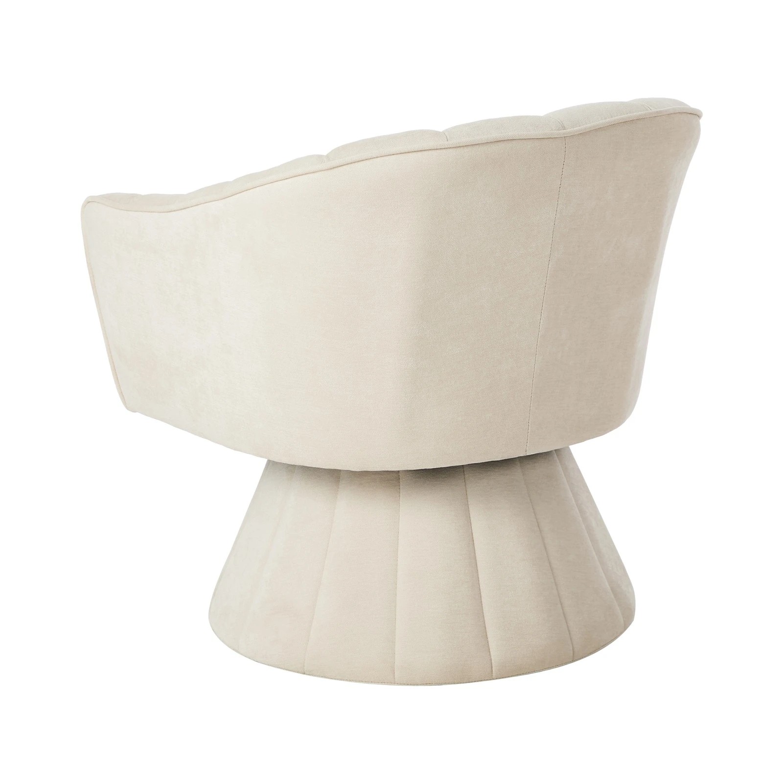 10 Oikiture 2x Swivel Armchair Linen Fabric Lounge Chair Accent Chair - Beige, 10 of 10