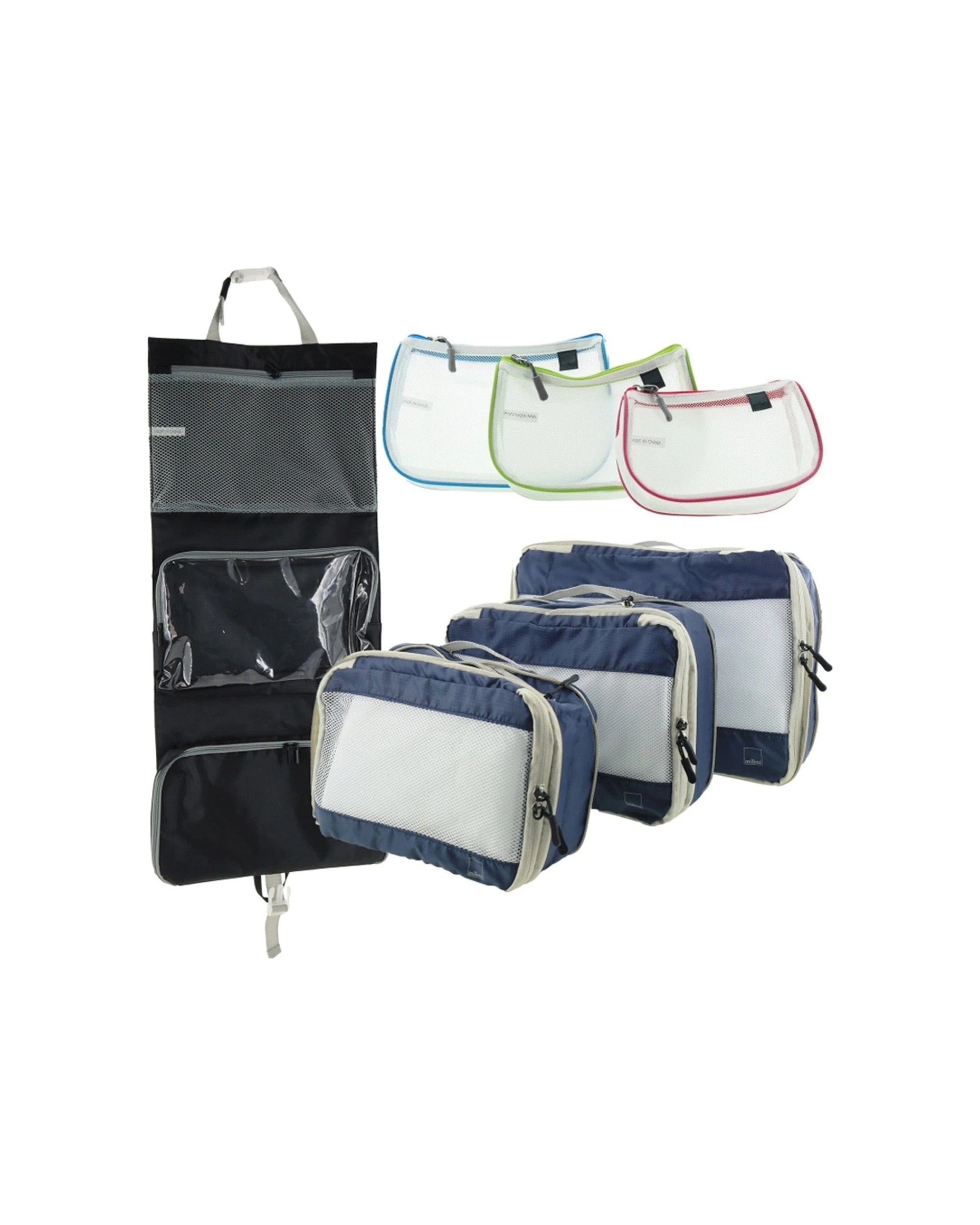 1 Milleni Travel 7pc Pack Toiletry/Cosmetics Organizer Pouch/Bag - Multi, 1 of 6
