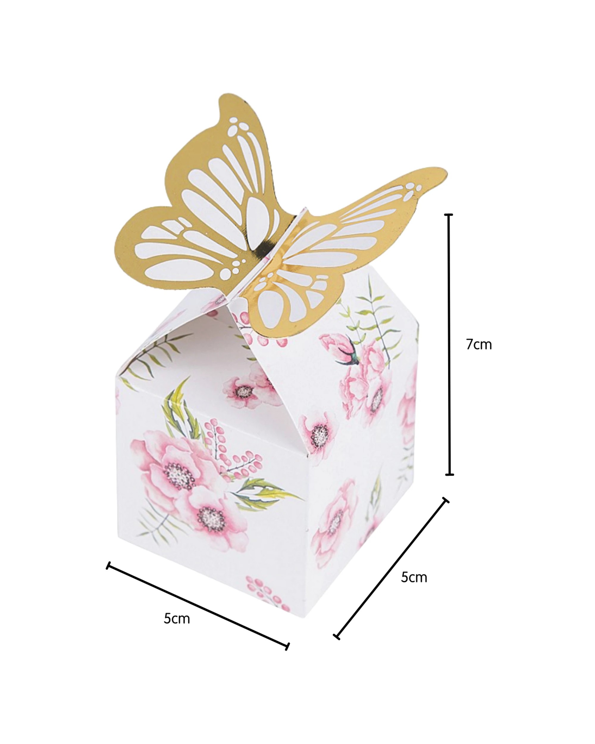 2 Partyrama Butterfly Floral Mini Lolly Treat Boxes 5cm Pack of 24, 2 of 2