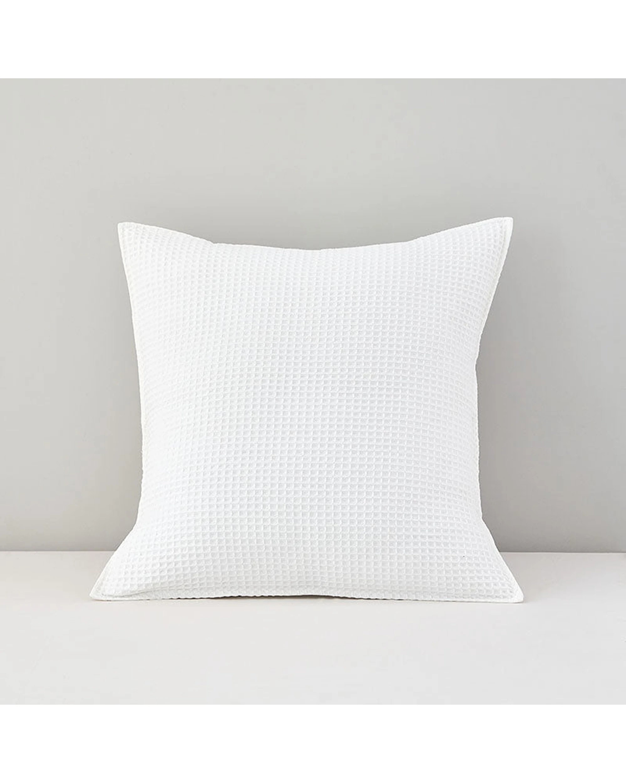 5 Cotton More 2pc Waffle Weave Pillowcases Cushion Covers 45x45cm - White, 5 of 7