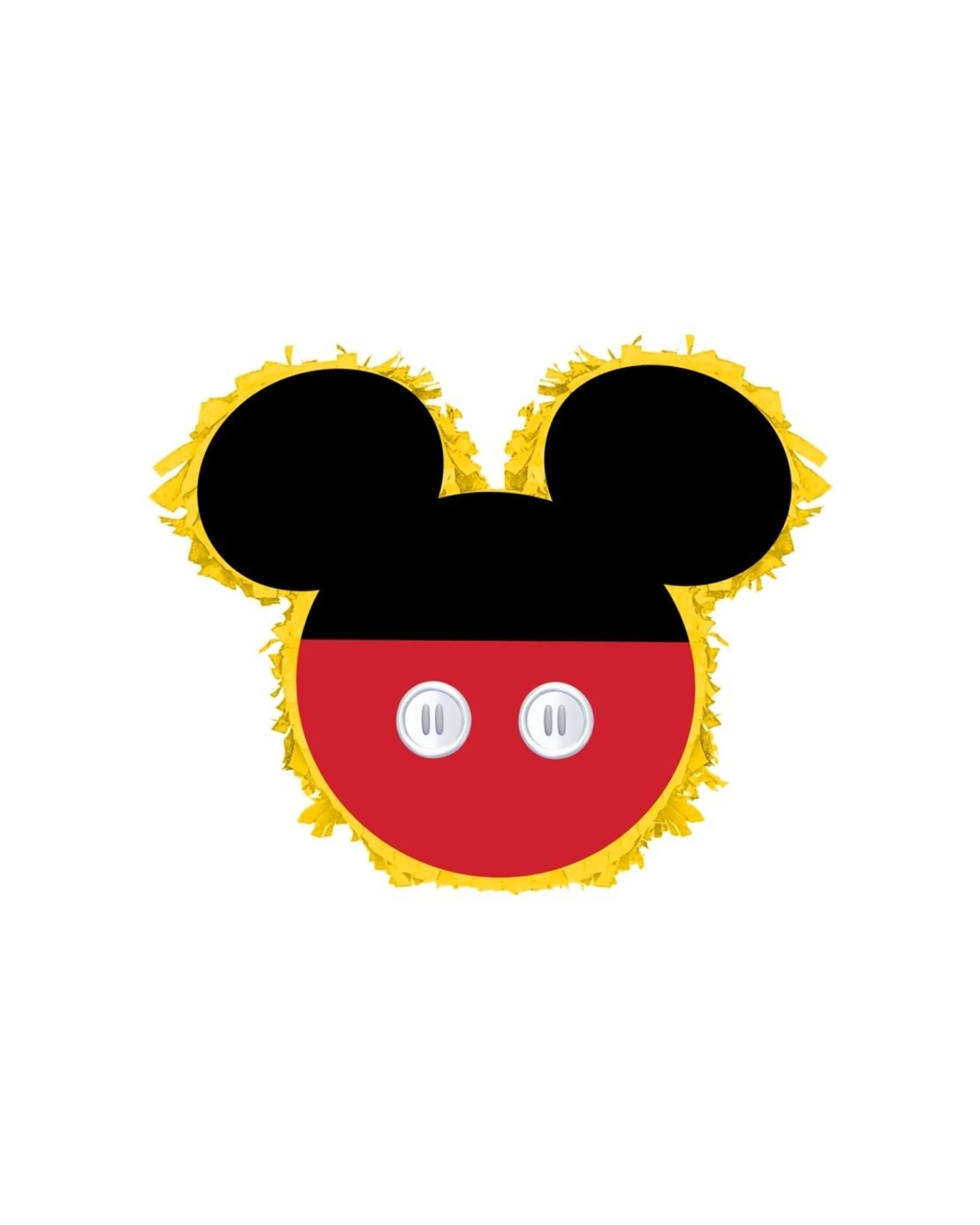 1 Anagram Mickey Mouse 2D Shape Pull String Pinata Kids Birthday Party Game - Multi, 1 of 1