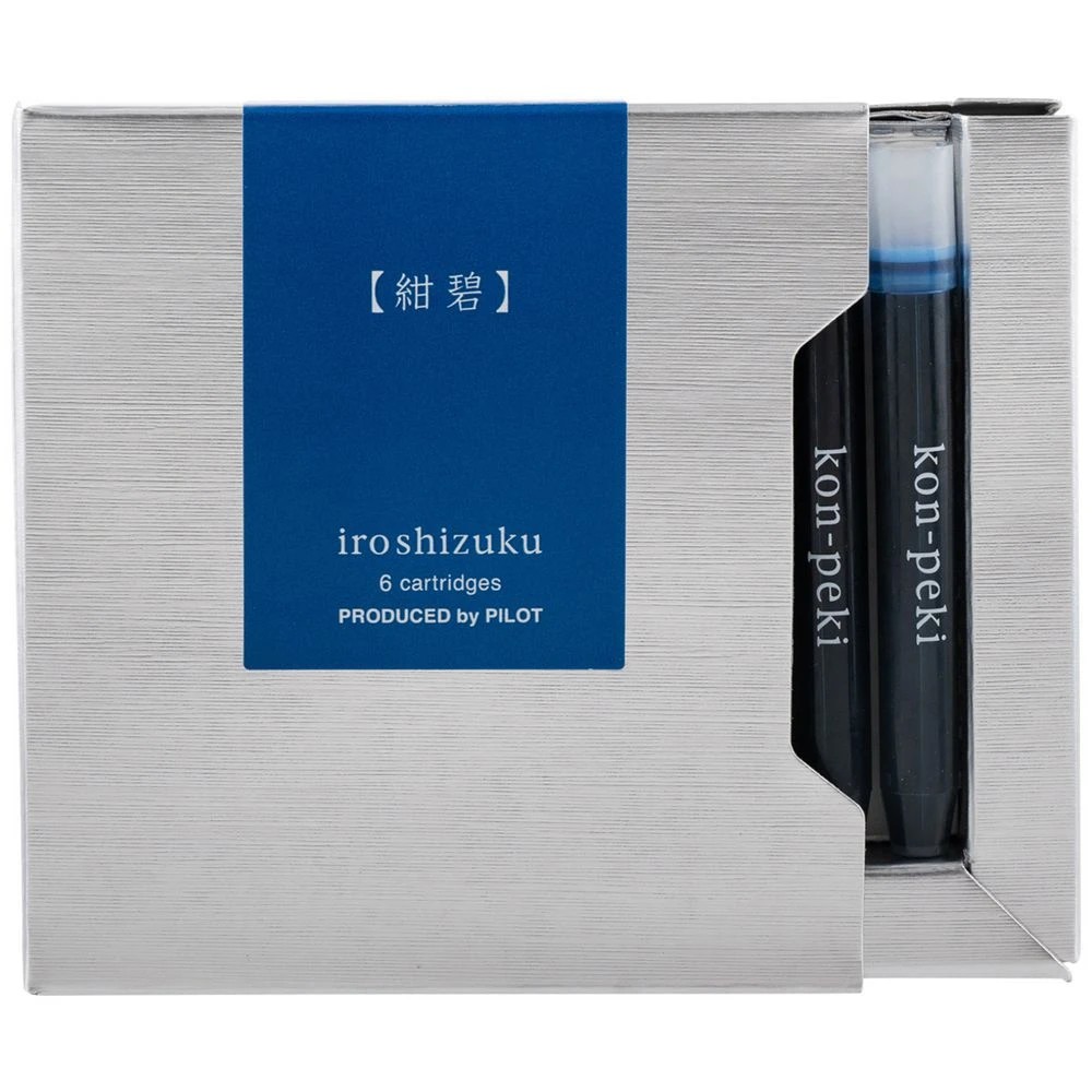 2 Iroshizuku Fountain Pen Ink Cartridge Deep Cerulean Blue 6Pk, 2 of 3