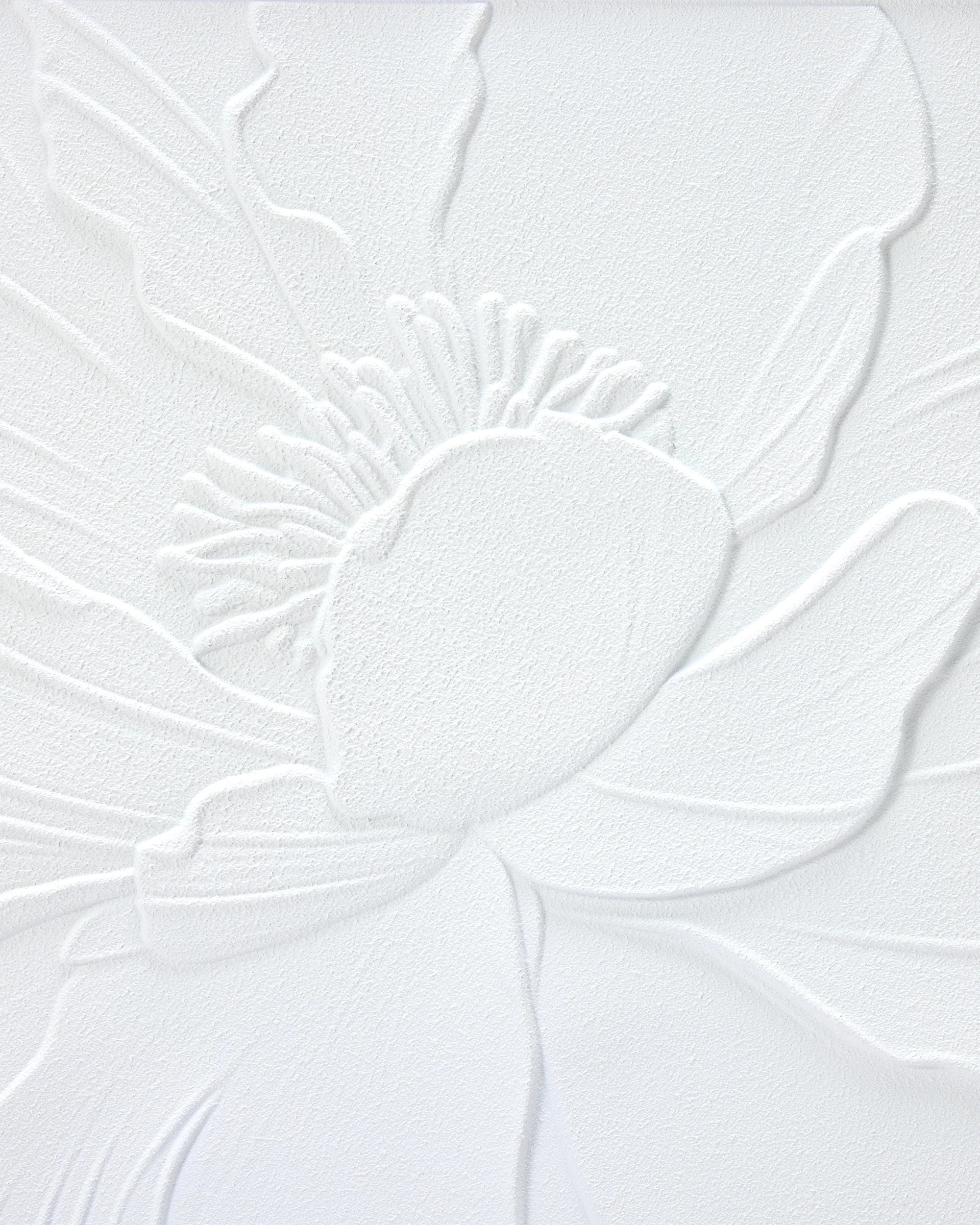 3 Textured Flower Framed Canvas - 60cm x 90cm, 3 of 5