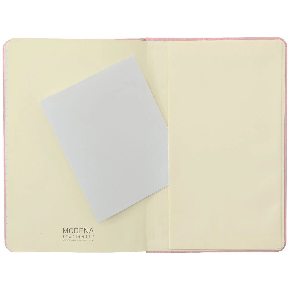 5 Modena A5 Linen Ruled Notebook Pink, 5 of 5