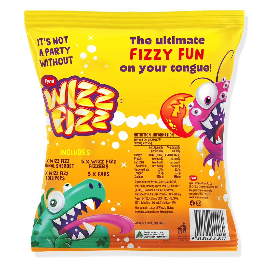 2 Fyna Wizz Fizz 22 Piece Party Pack 256g, 2 of 2