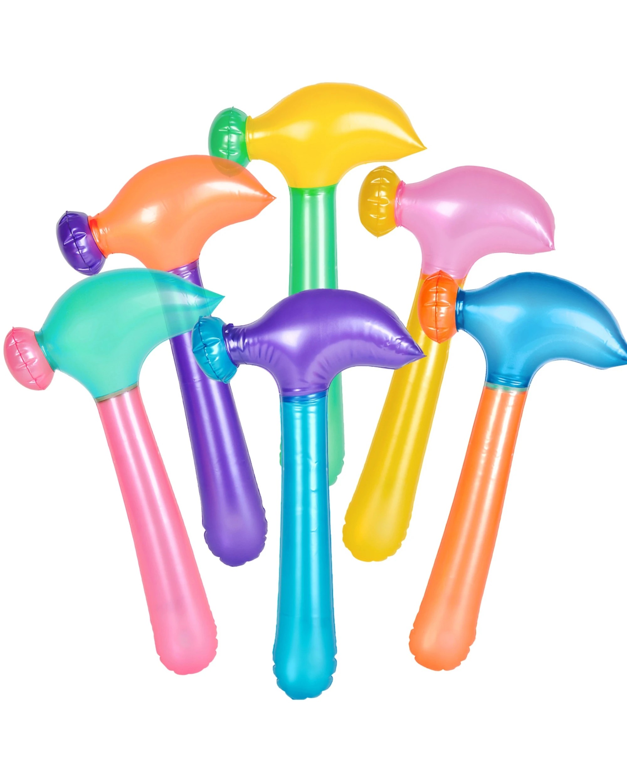 1 Partyrama Neon and Metallic Inflatable Hammer Assorted, 1 of 3
