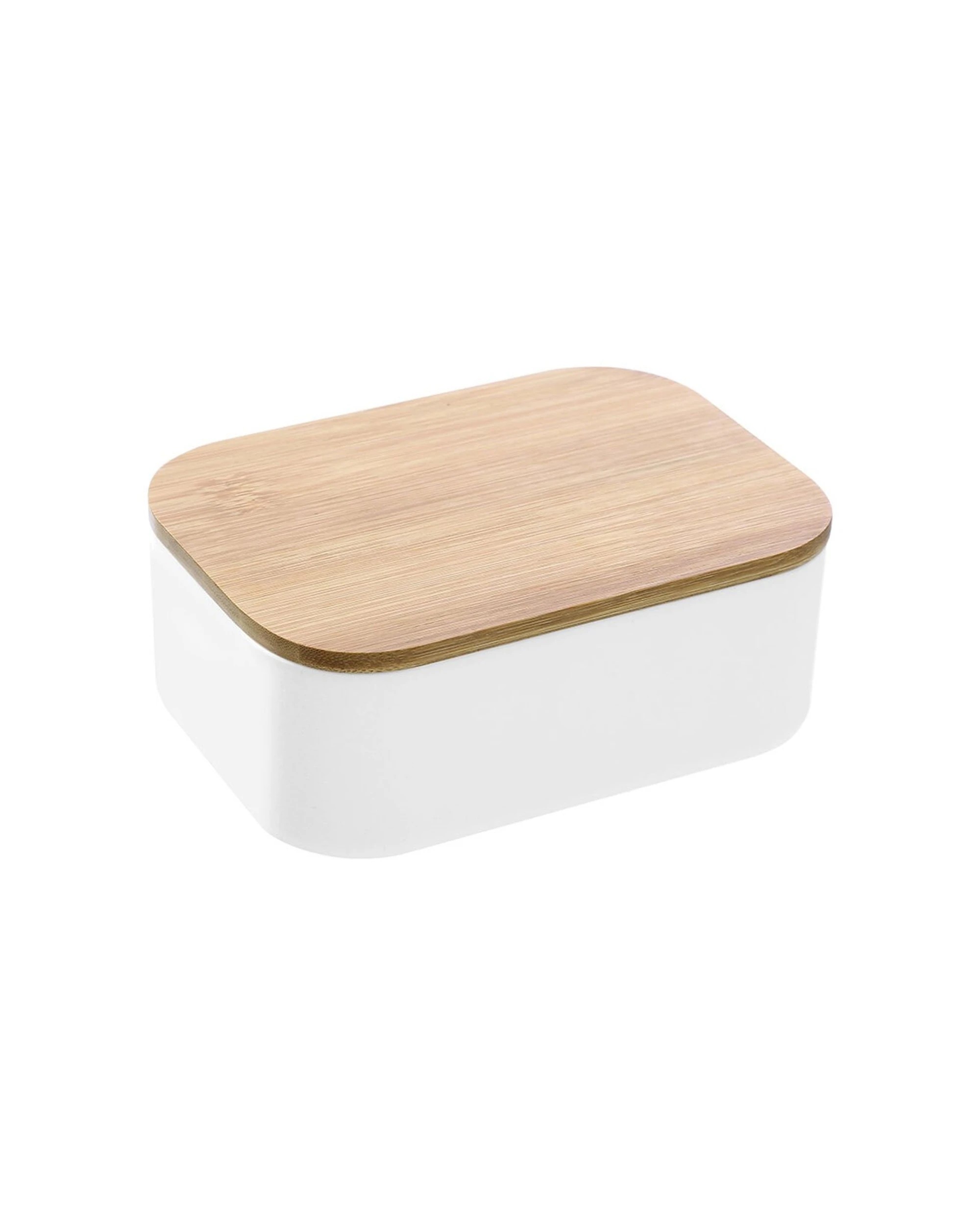 3 Boxsweden Bano Rectangle Organiser Box 15.5cm Bamboo Mirror Lid 2PK Six-Section - Natural, 3 of 6