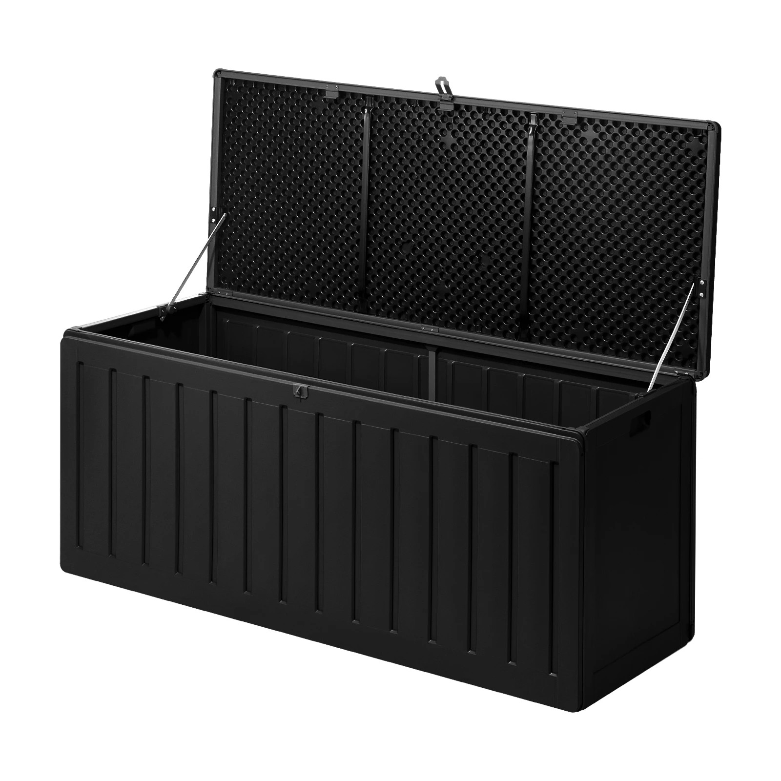 1 Livsip Outdoor Storage Box Bench 490L Cabinet Container Garden Deck Tool - Black, 1 of 8