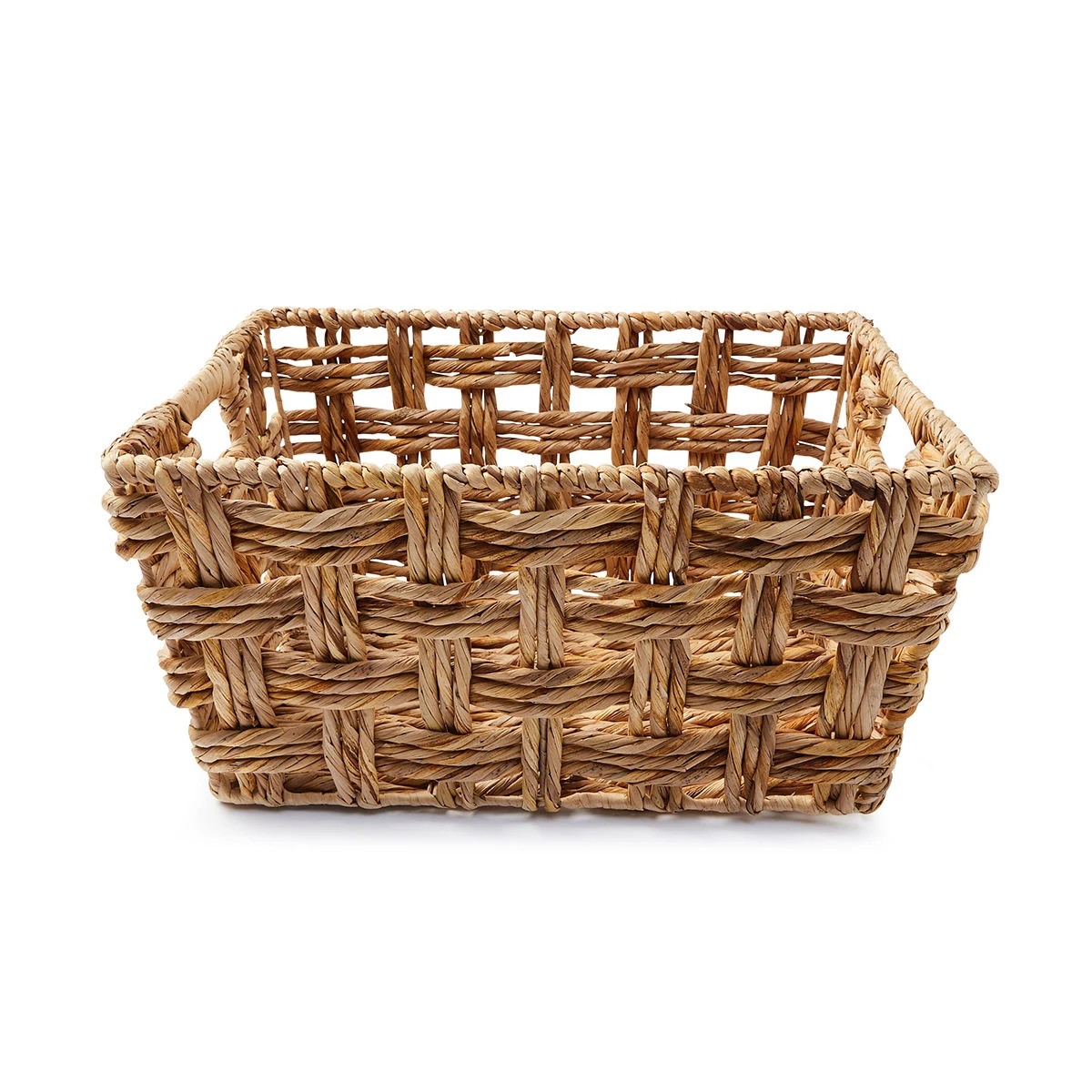 3 Rectangle Checkered Open Weave Basket - Natural, 3 of 8