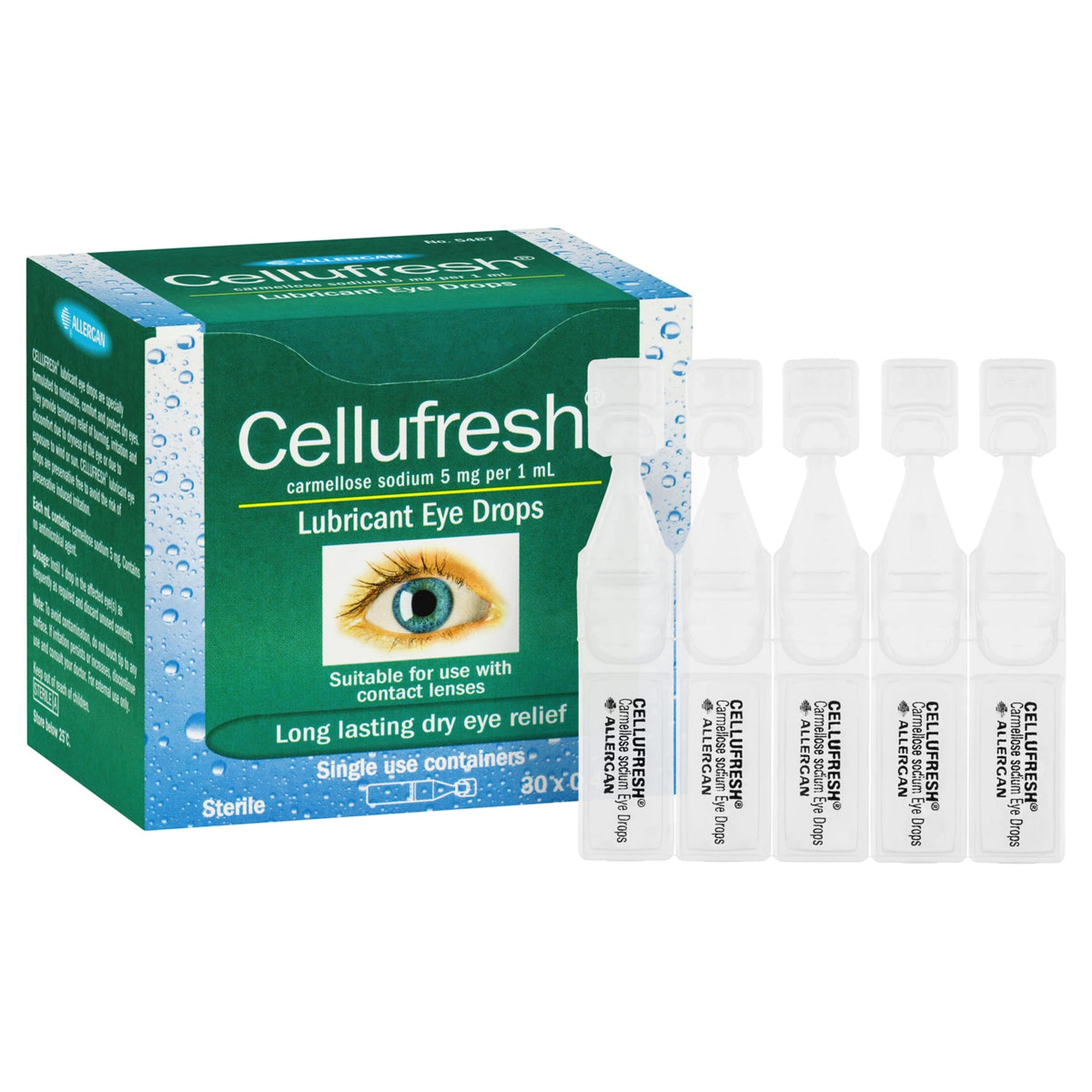 1 Cellufresh Eye Drops 30 X 0.4ml Vials, 1 of 4
