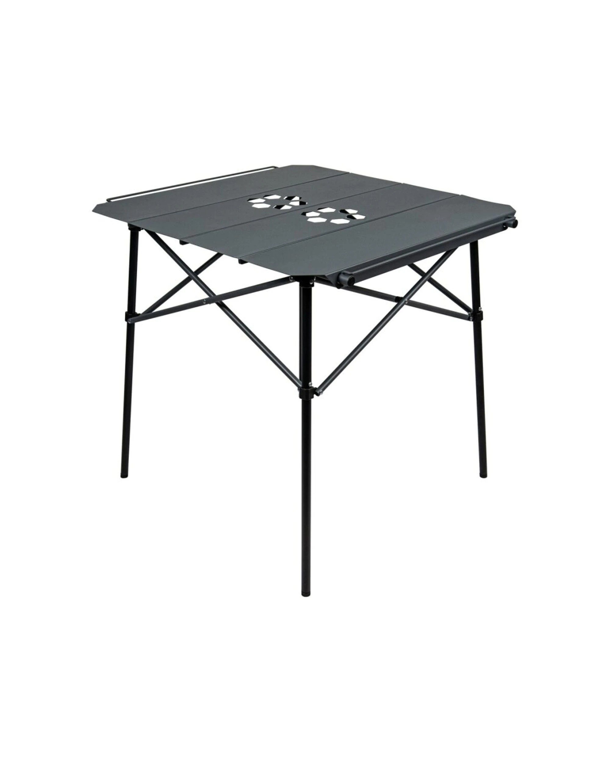 1 Quest Outdoors Vapour 70 Slat Table Heat Resistant Folding Adjustable Legs - Black, 1 of 5