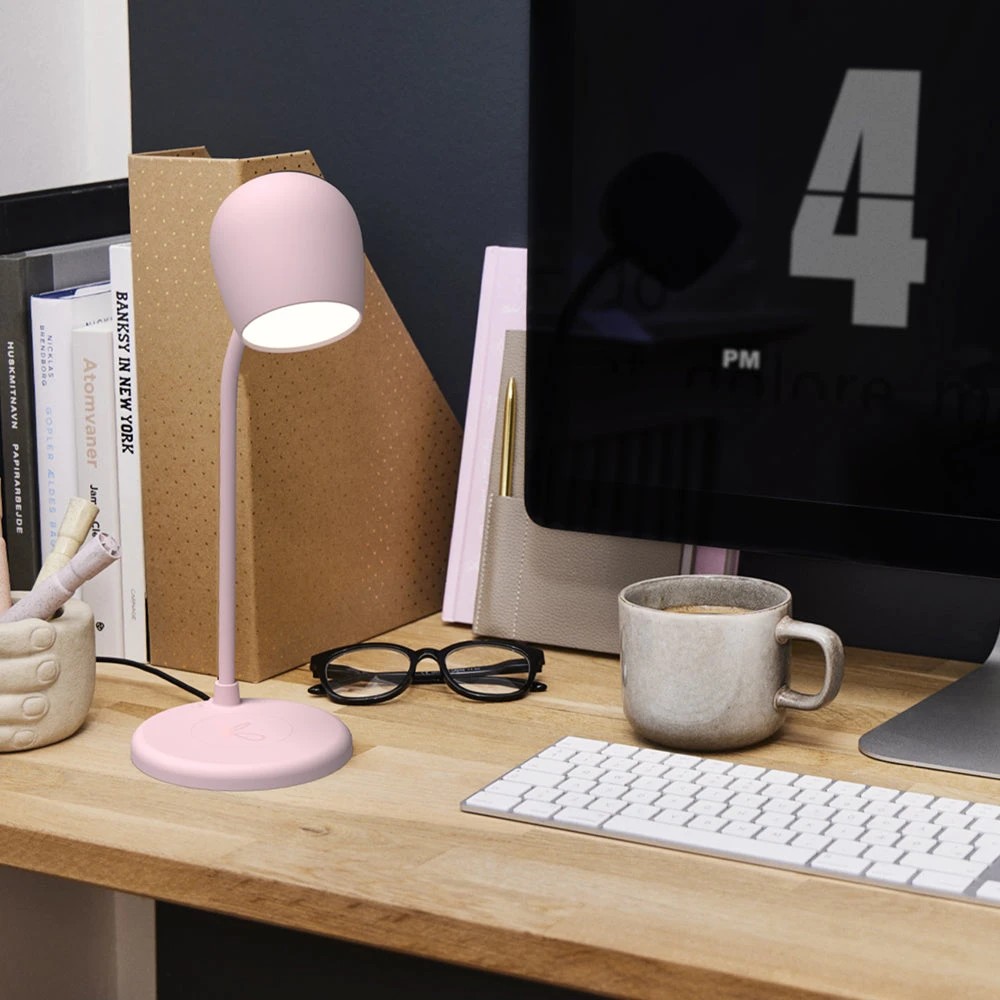 3 Kreafunk Ellie Lamp W/ Qi Charger And Bluetooth Speaker - Pink, 3 of 4