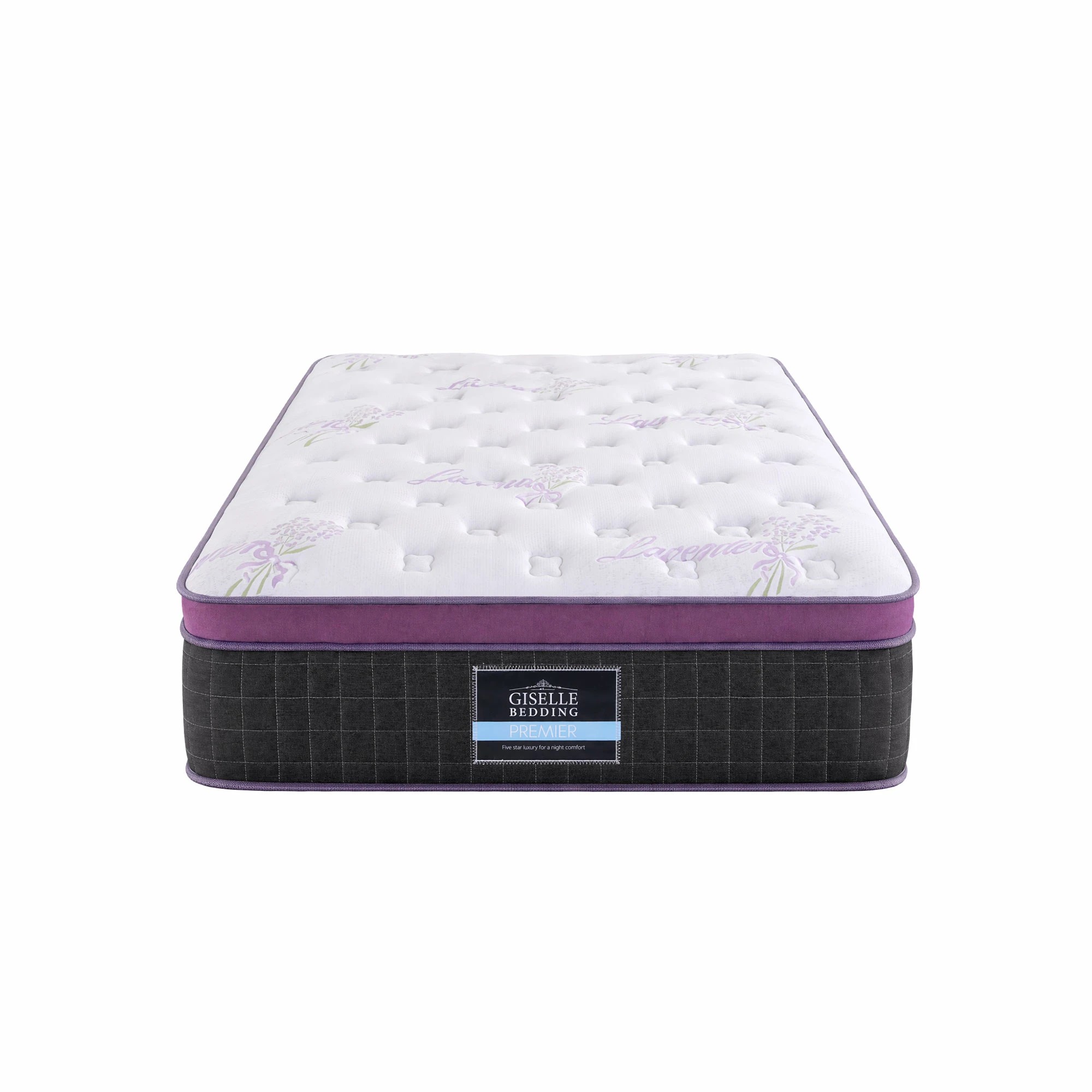 1 Giselle Euro Top Mattress Firm Pocket Spring Edge Support - King Single Bed - Multi, 1 of 9