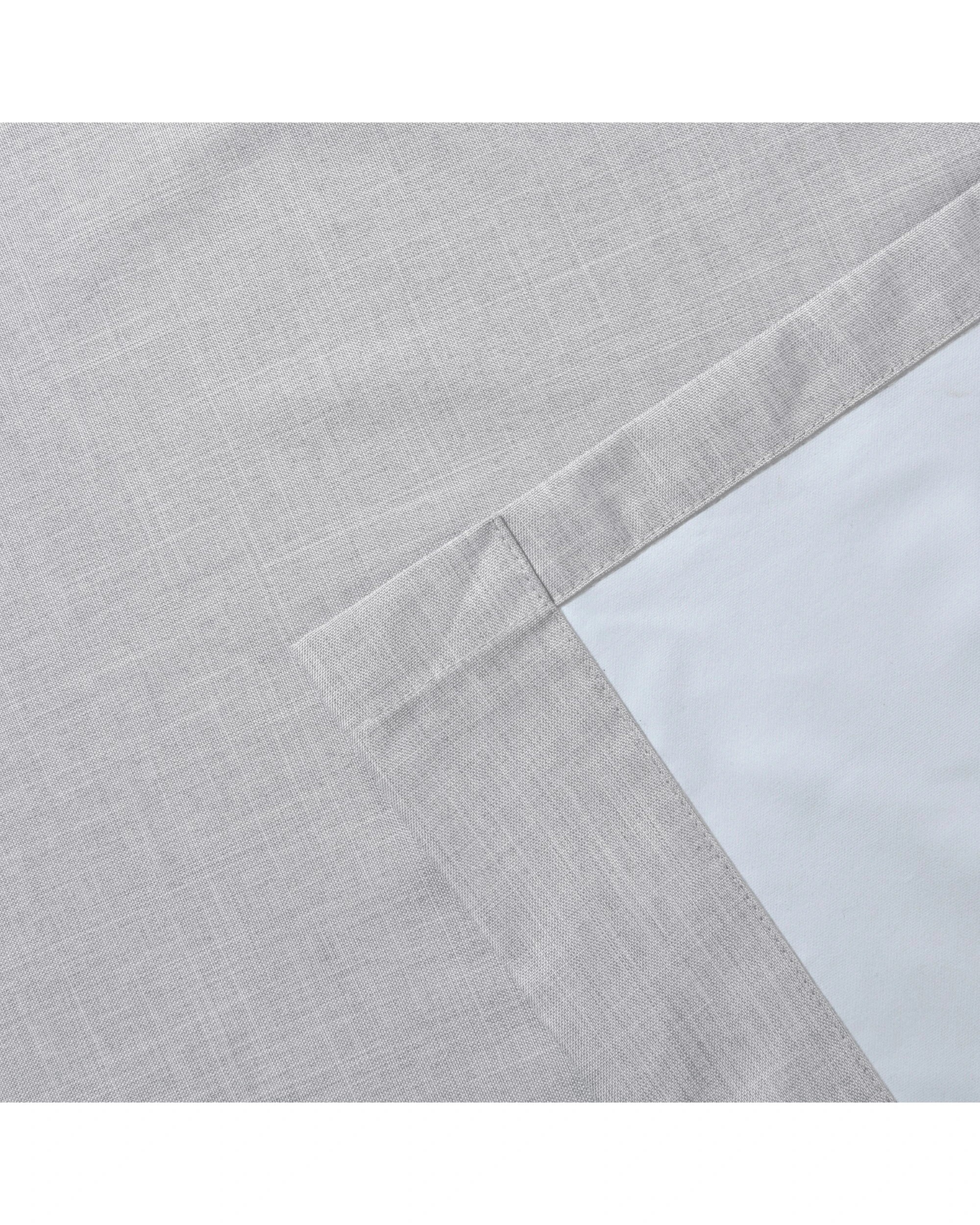 4 Sherwood Faux Linen 100% Blockout Concealed Tab Top Curtain Pair 135x223cm - Grey, 4 of 6