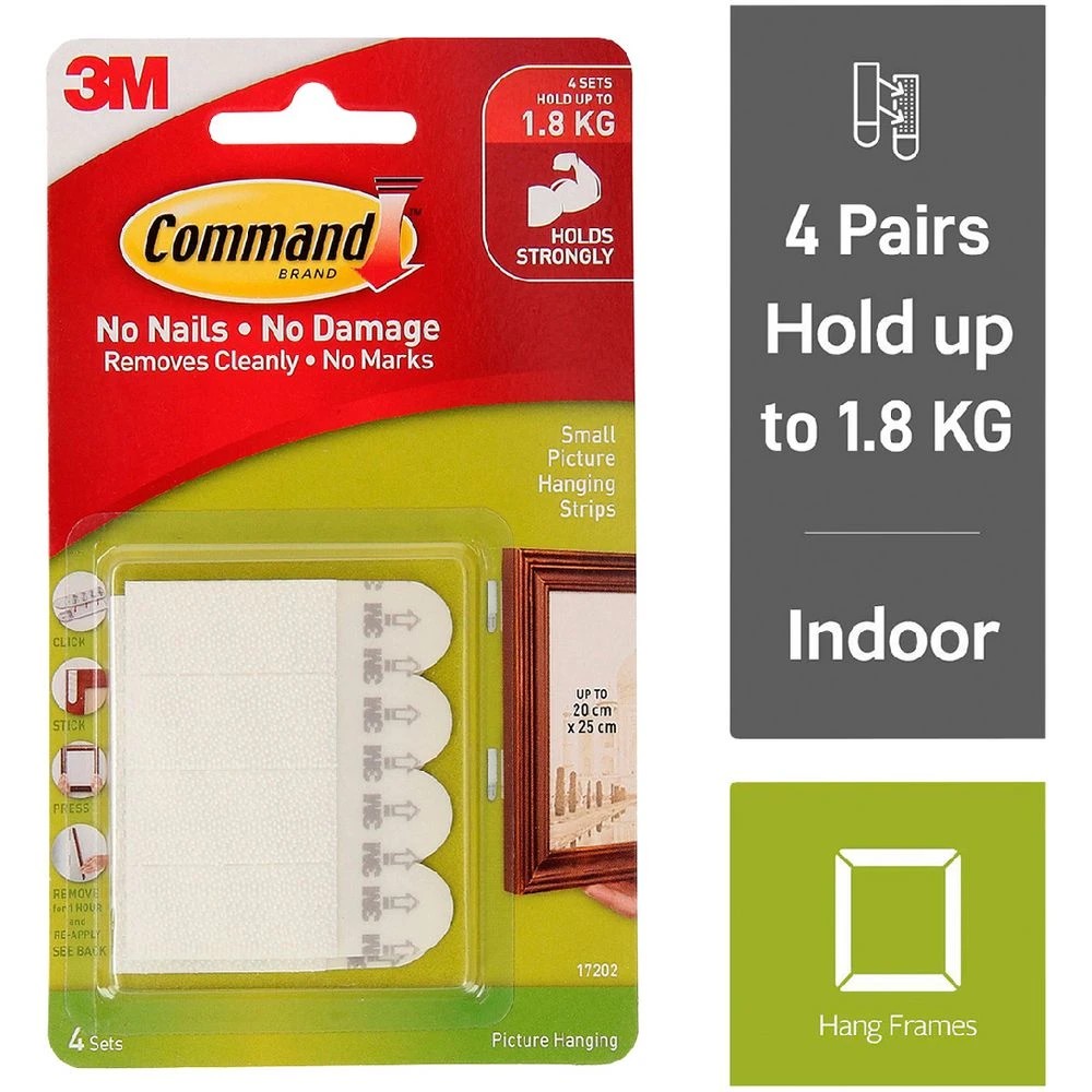 1 3M Command Small Picture Hanging Strips, 1 of 7