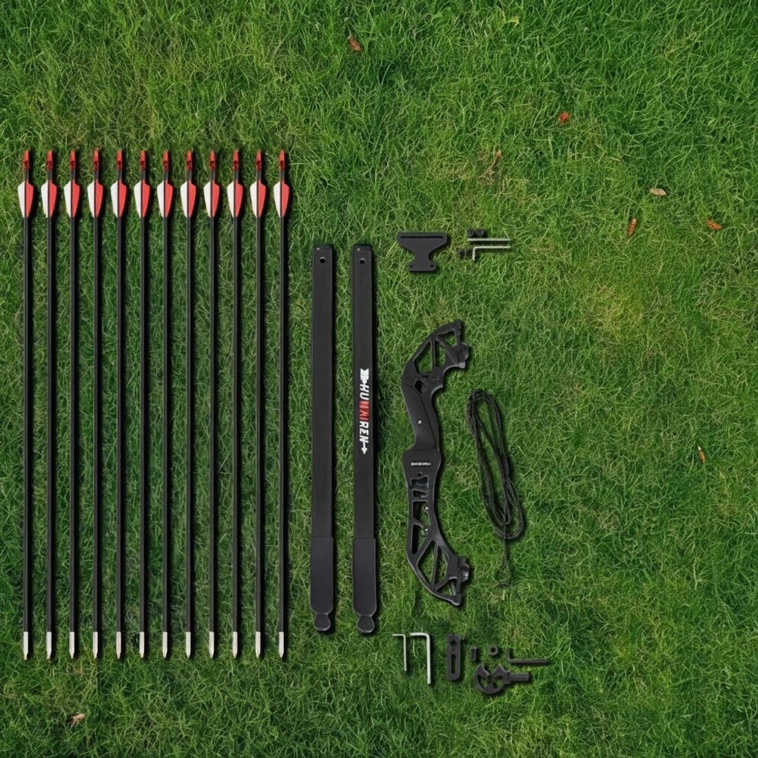 4 Everfit 55lbs Bow Arrow Set Recurve Takedown Archery Hunting for Beginner Red - Multi, 4 of 6