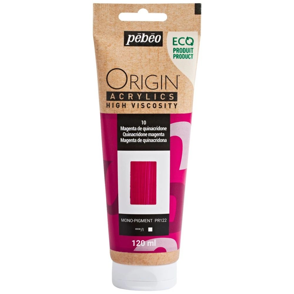 1 Pebeo Origin Acrylic Paint 120mL Quinacridone Magenta, 1 of 2
