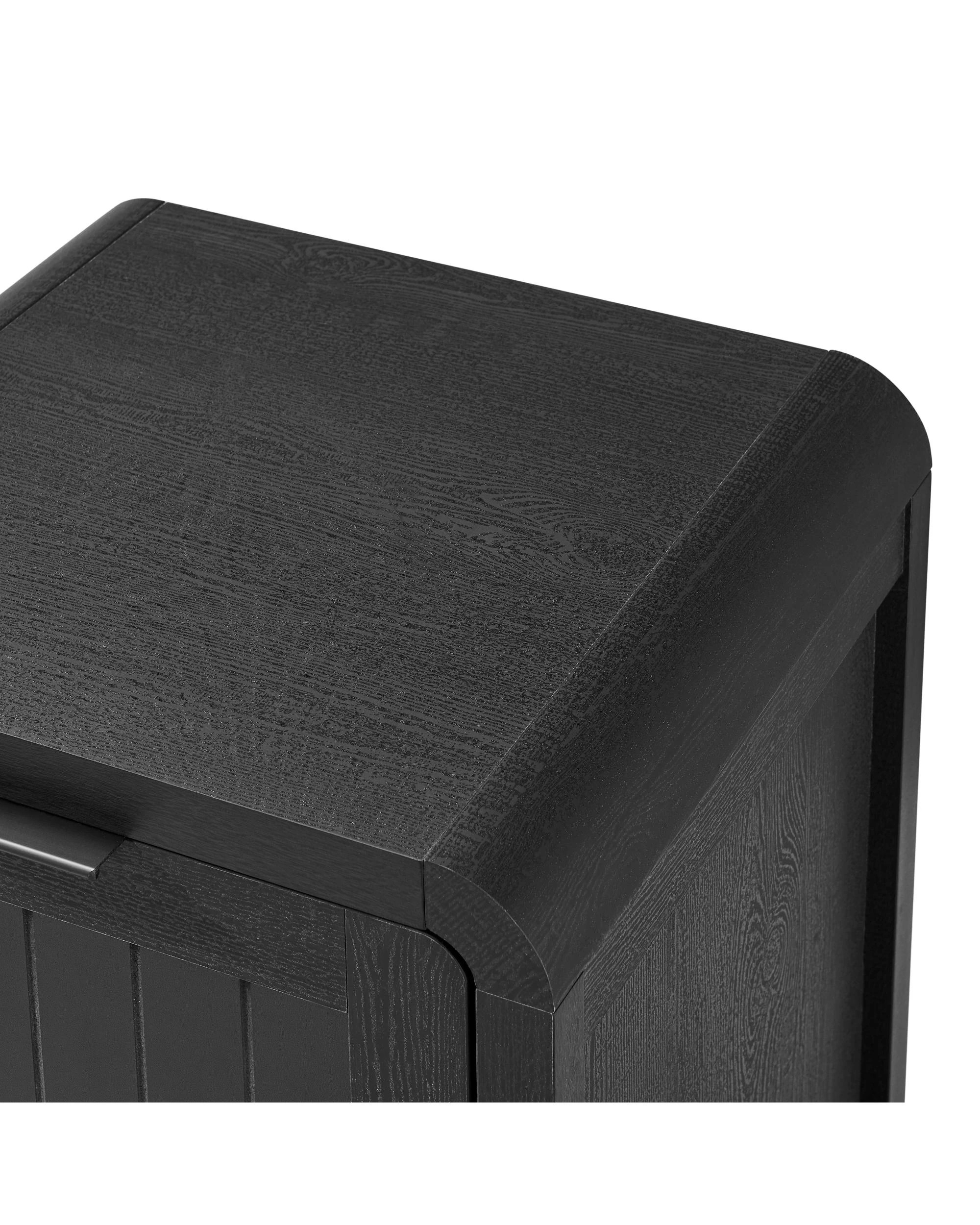 8 Kodu Bedside Unit Nightstand Side Table 1 Door - Black, 8 of 10