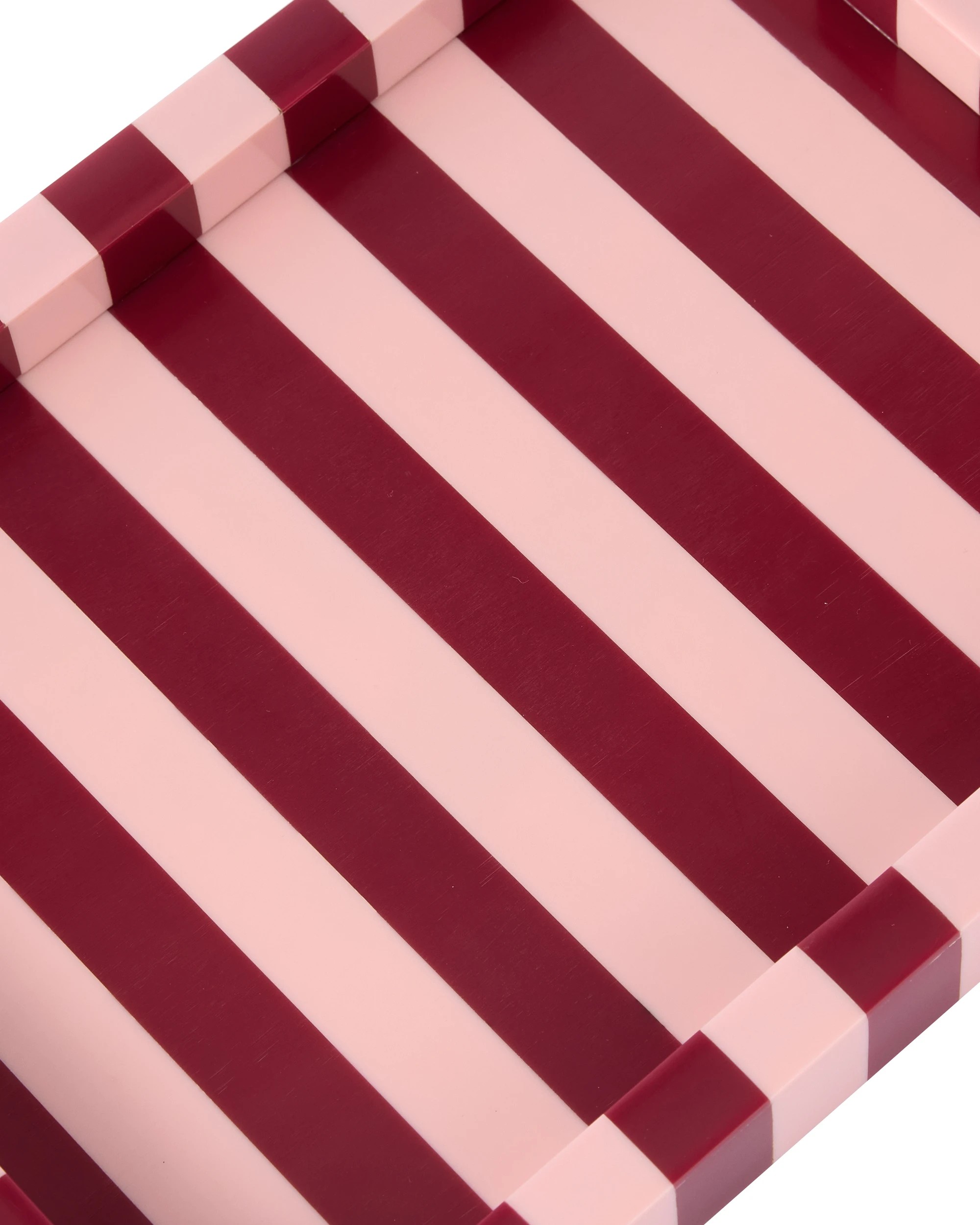 5 Pink and Berry Stripe Decor Tray, 5 of 6