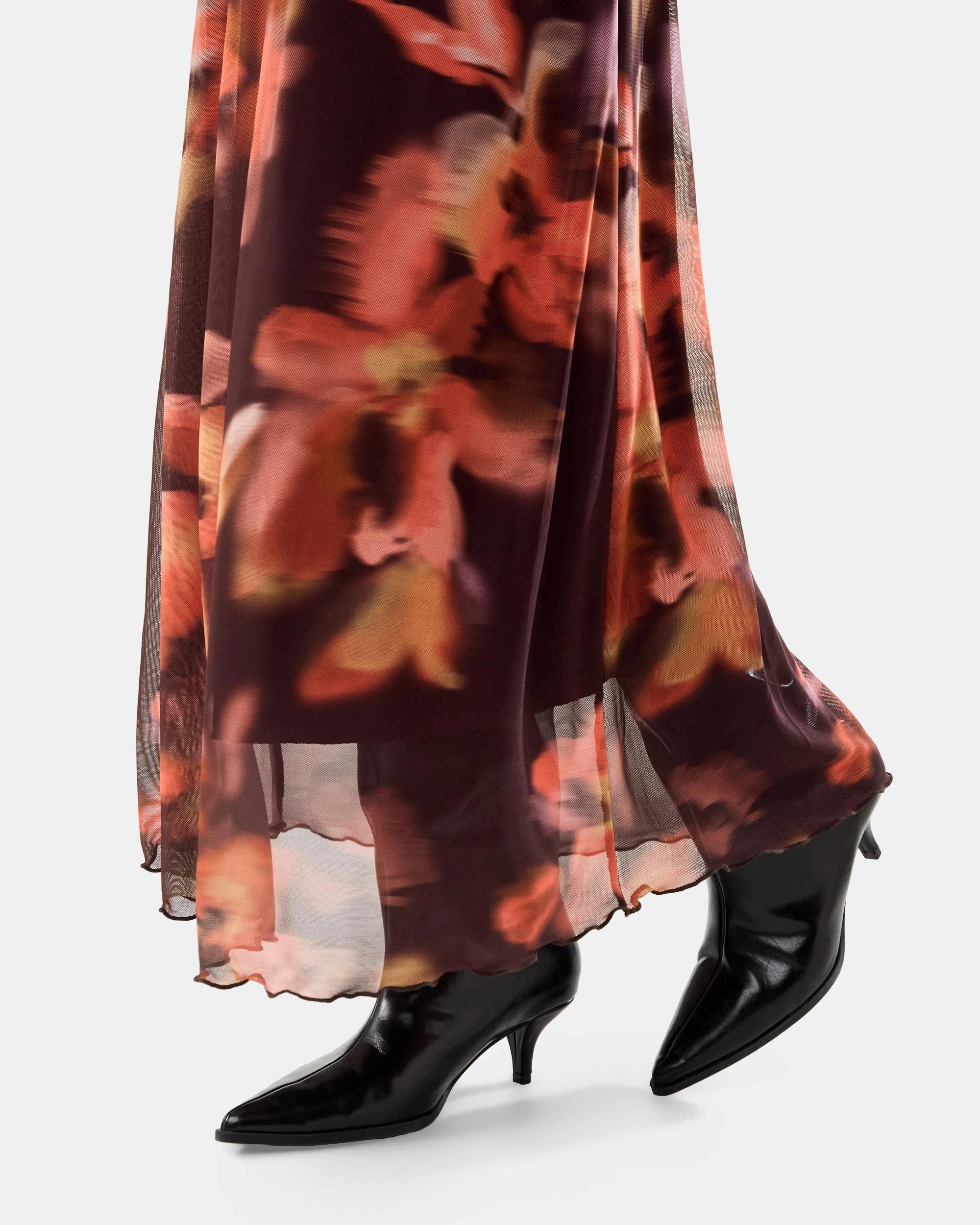 6 Sleeveless Mesh Maxi Dress Hazy Flora, 6 of 6