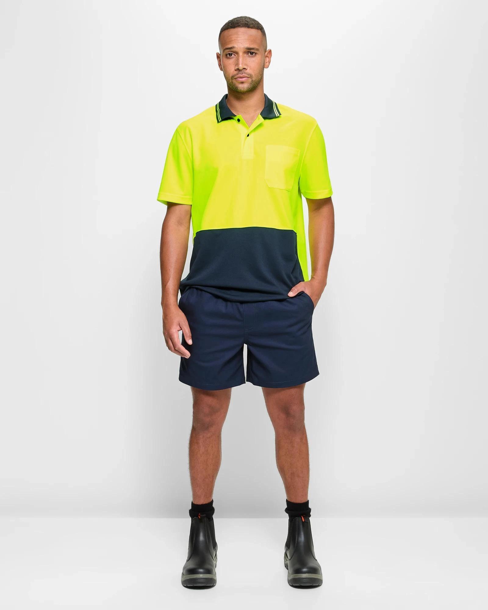 2 Graphite Performance Elastic Waist Work Shorts NAVY BLUE, 2 of 5