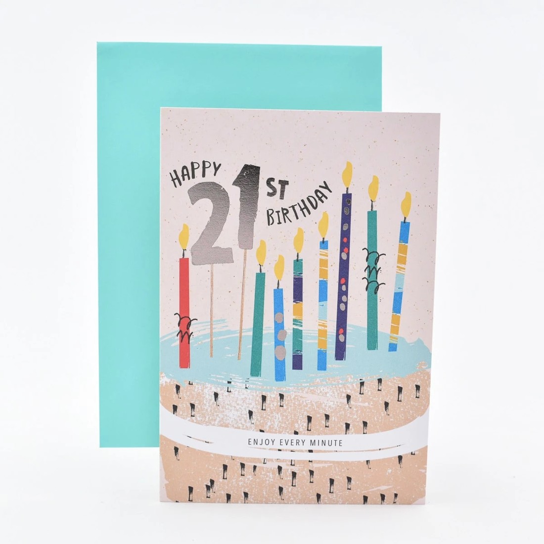 2 Hallmark 21st Birthday Card - Cake & Candles, 2 of 3