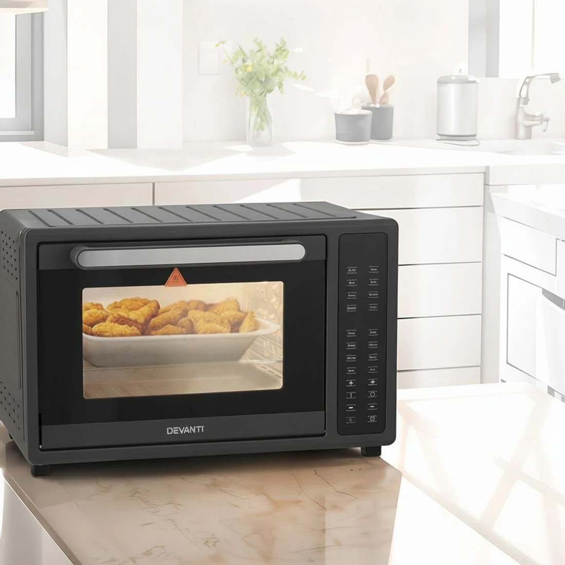 6 Devanti Air Fryer 32L W/ LCD Touch Oven 1700W - Black, 6 of 7