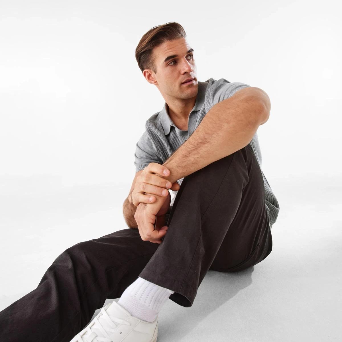 8 Cotton Linen Chino Pants OYSTER BLACK, 8 of 8