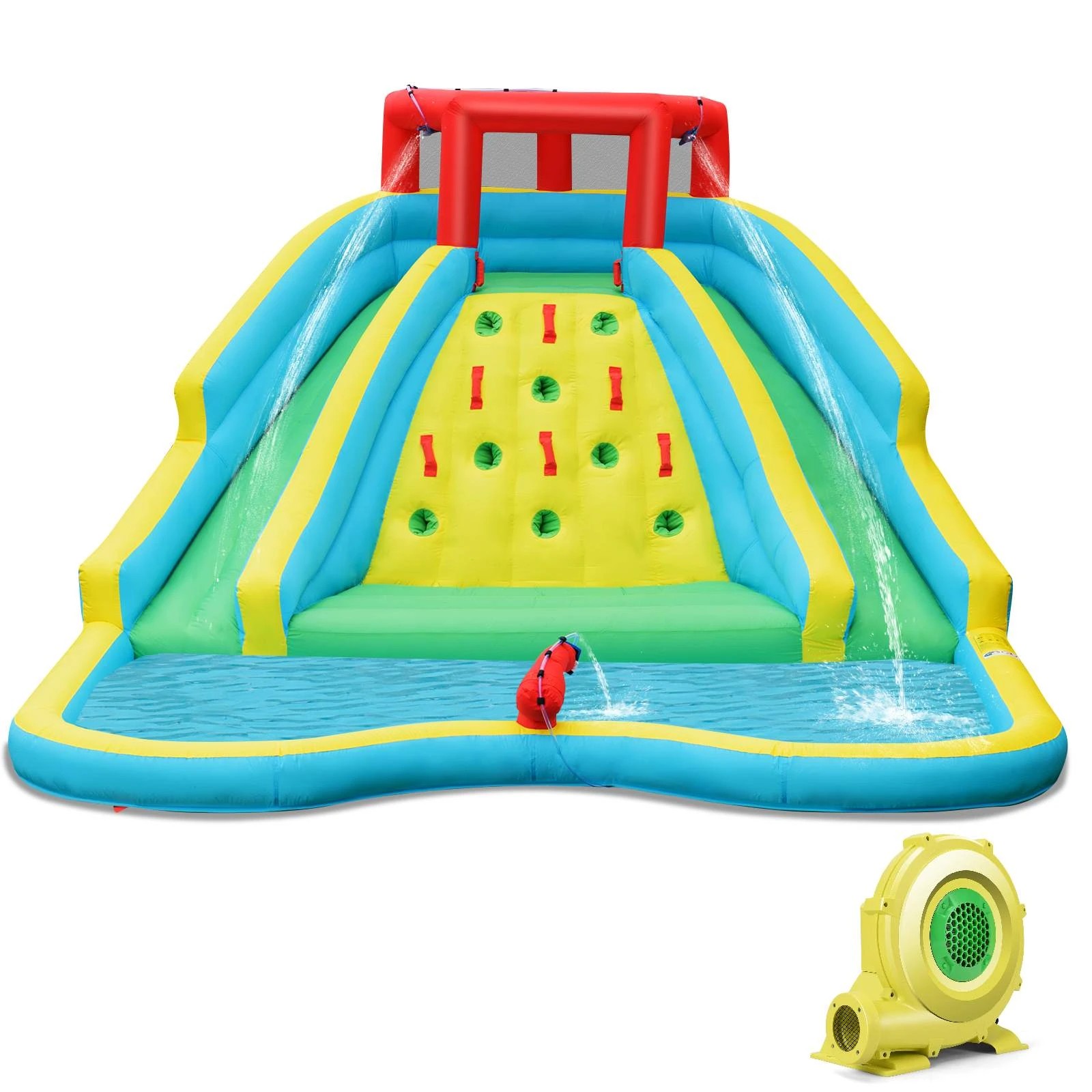 1 Costway Inflatable Bounce House Jumping Castle Climbing Wall w/Blower, 1 of 1