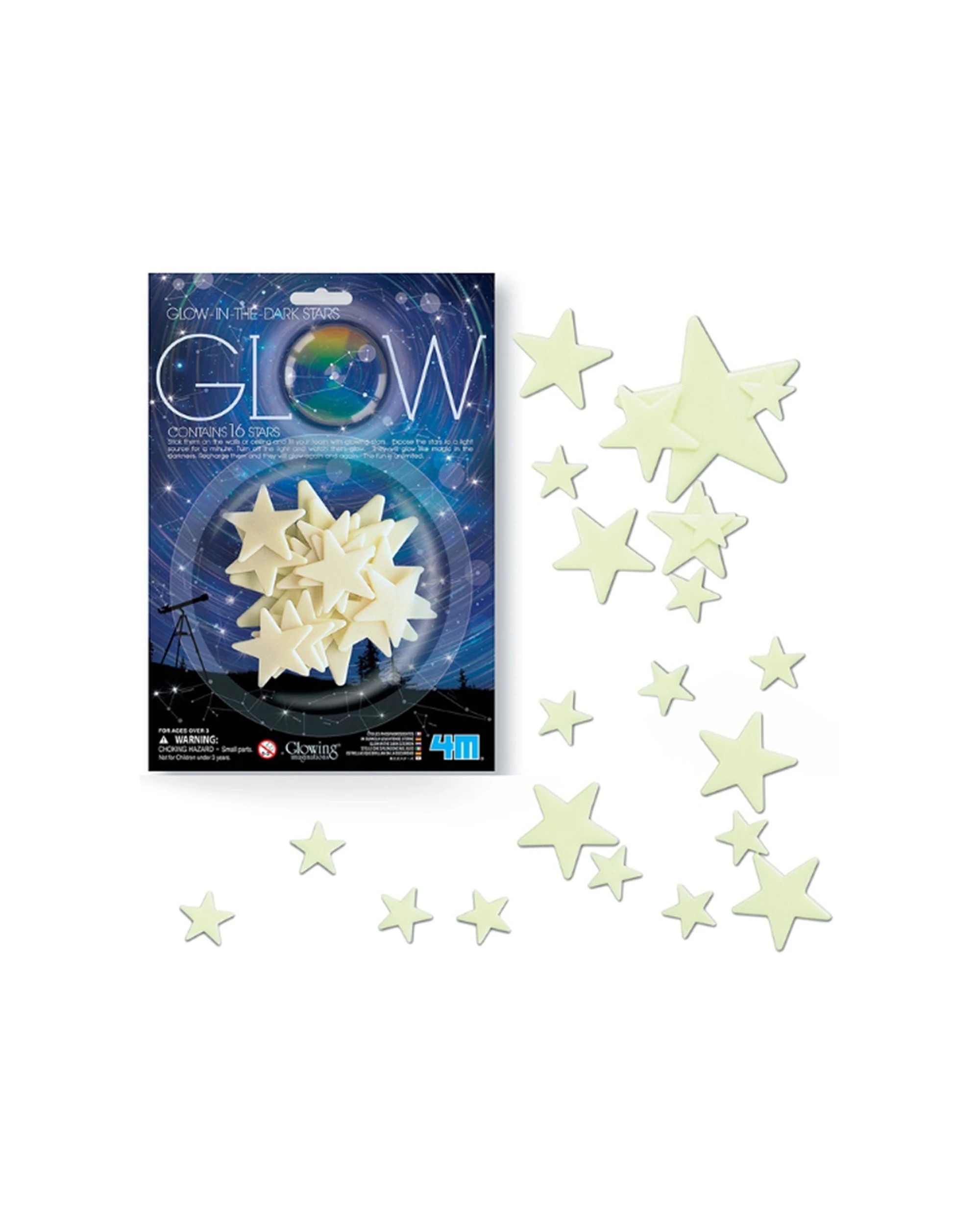 3 4M Glow Stars In The Dark Bright With Adhesive Tape Wall Ceiling Kids Toy, 3 of 3