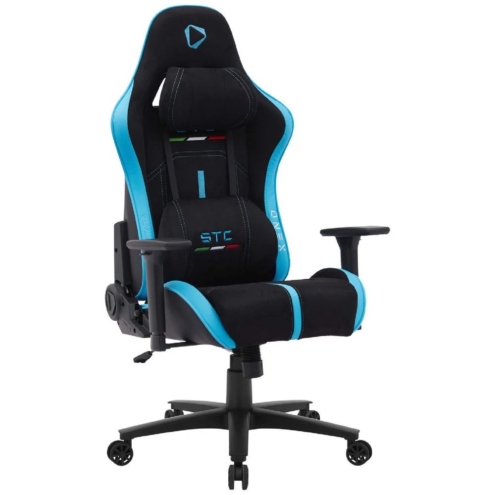 1 ONEX STC Alcantara Gaming Chair Black and Blue Ergonomic Chairs and Desk Chairs, 1 of 10