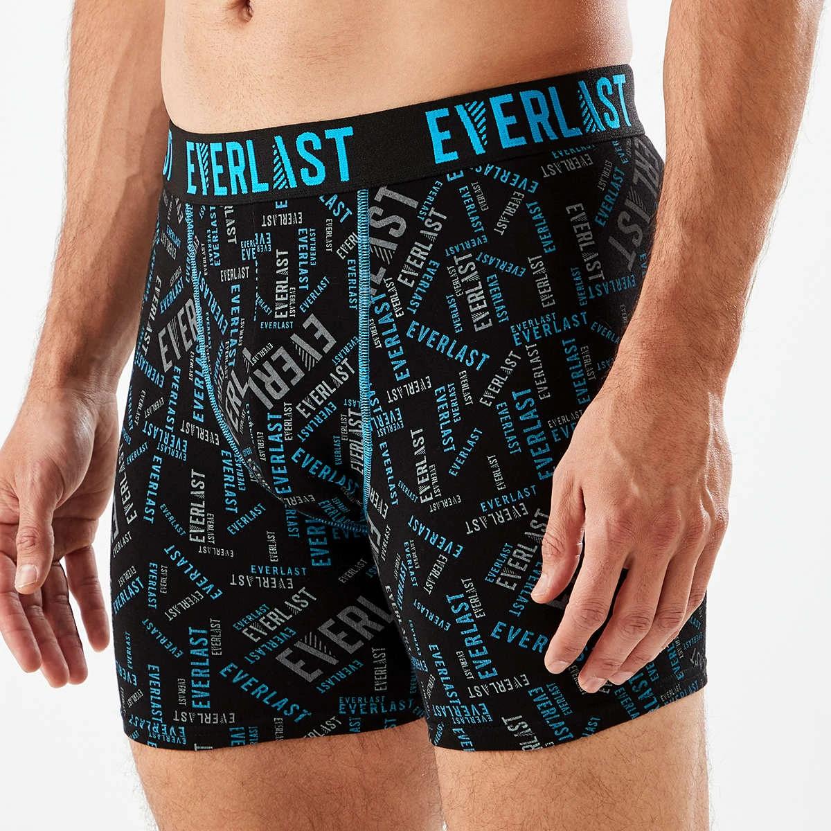 5 3 Pack Everlast Mens Mid Length Trunks Print Logo, 5 of 7