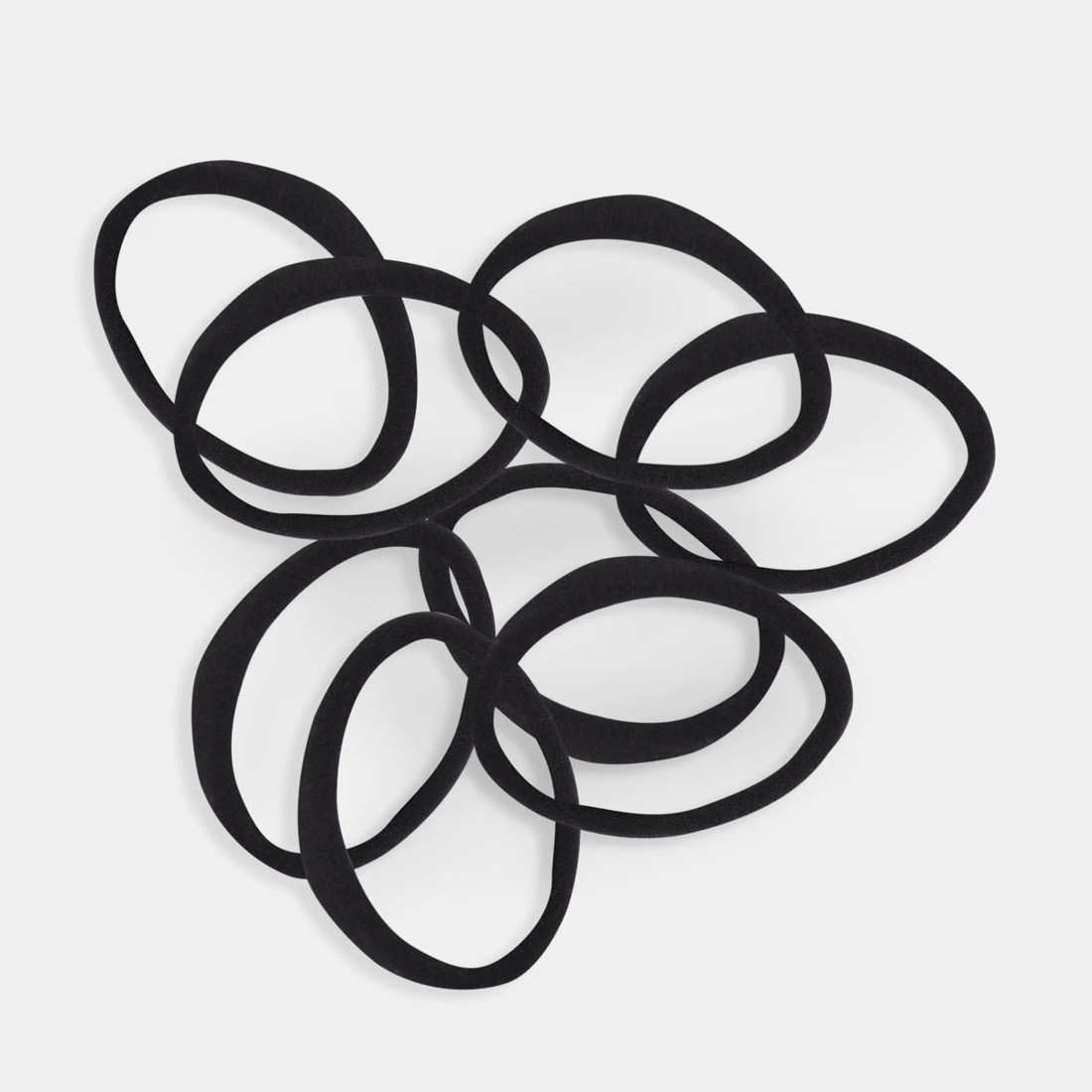 1 8 Pack Extra Large Soft Ponytailers - Black, 1 of 4