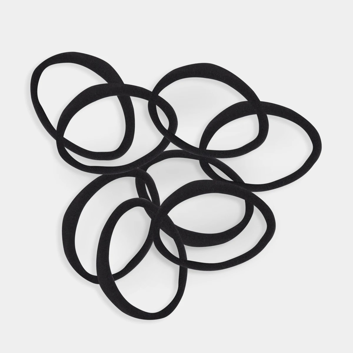 1 8 Pack Extra Large Soft Ponytailers - Black, 1 of 4