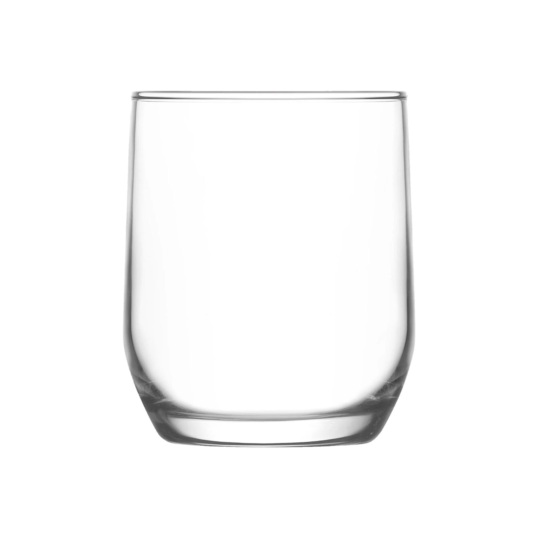 4 LAV 6 Piece Sude Drinking Glasses Set - Contemporary Glass Tumblers for Whisky, Water, Soft Drinks - 315ml - Clear, 4 of 5